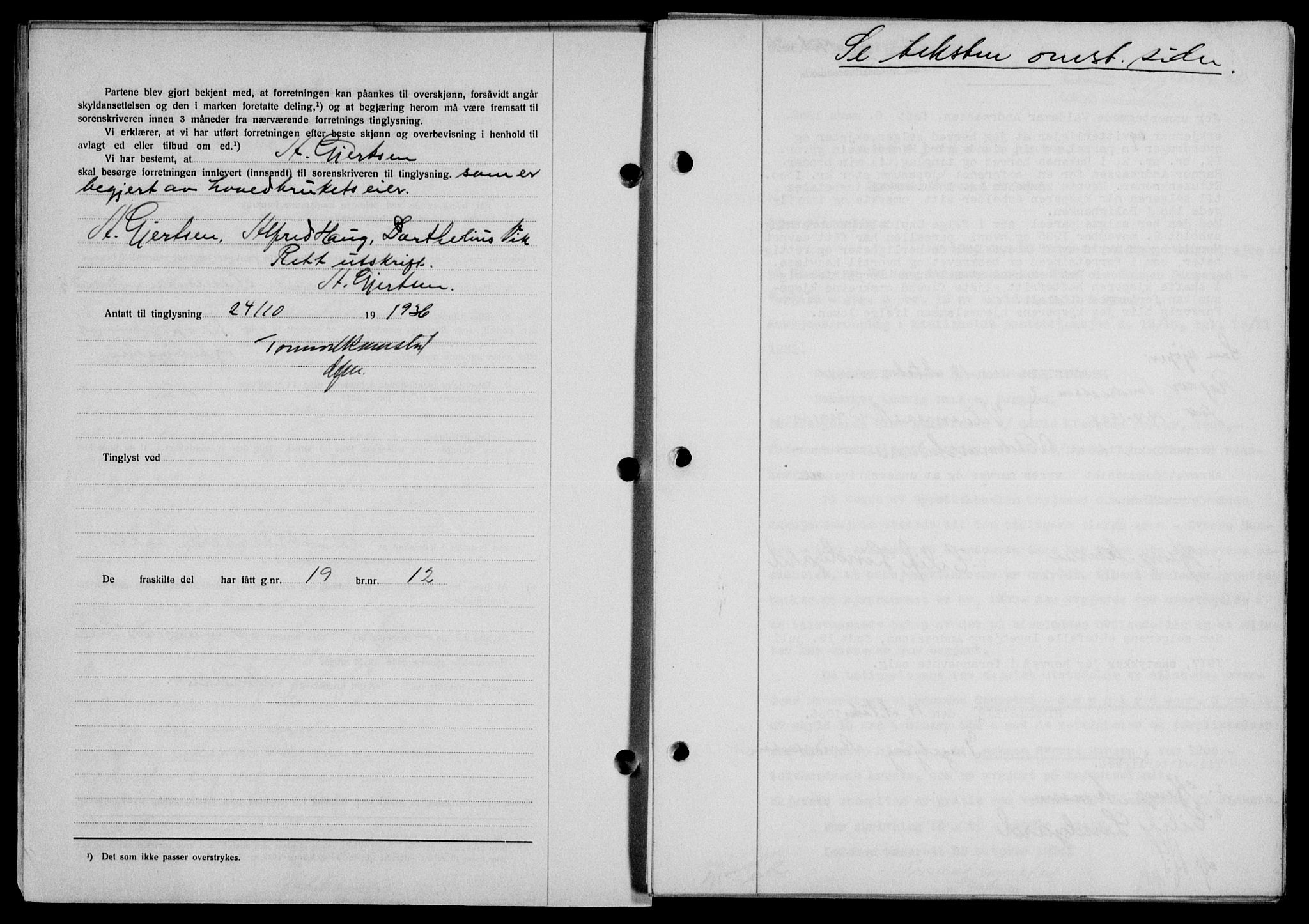 Lofoten sorenskriveri, SAT/A-0017/1/2/2C/L0001a: Pantebok nr. 1a, 1936-1937, Dagboknr: 1927/1936