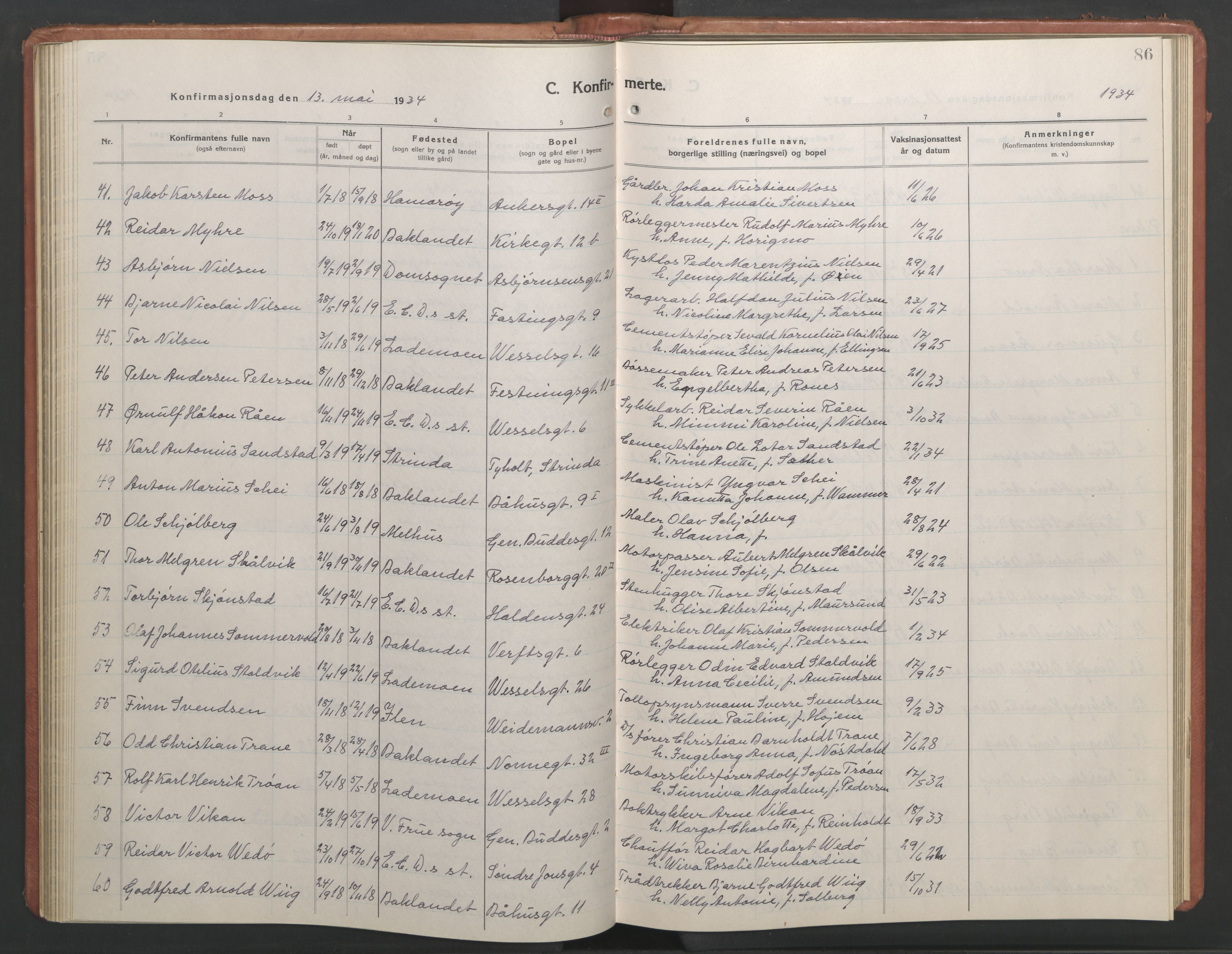 Ministerialprotokoller, klokkerbøker og fødselsregistre - Sør-Trøndelag, SAT/A-1456/604/L0228: Klokkerbok nr. 604C11, 1928-1950, s. 86