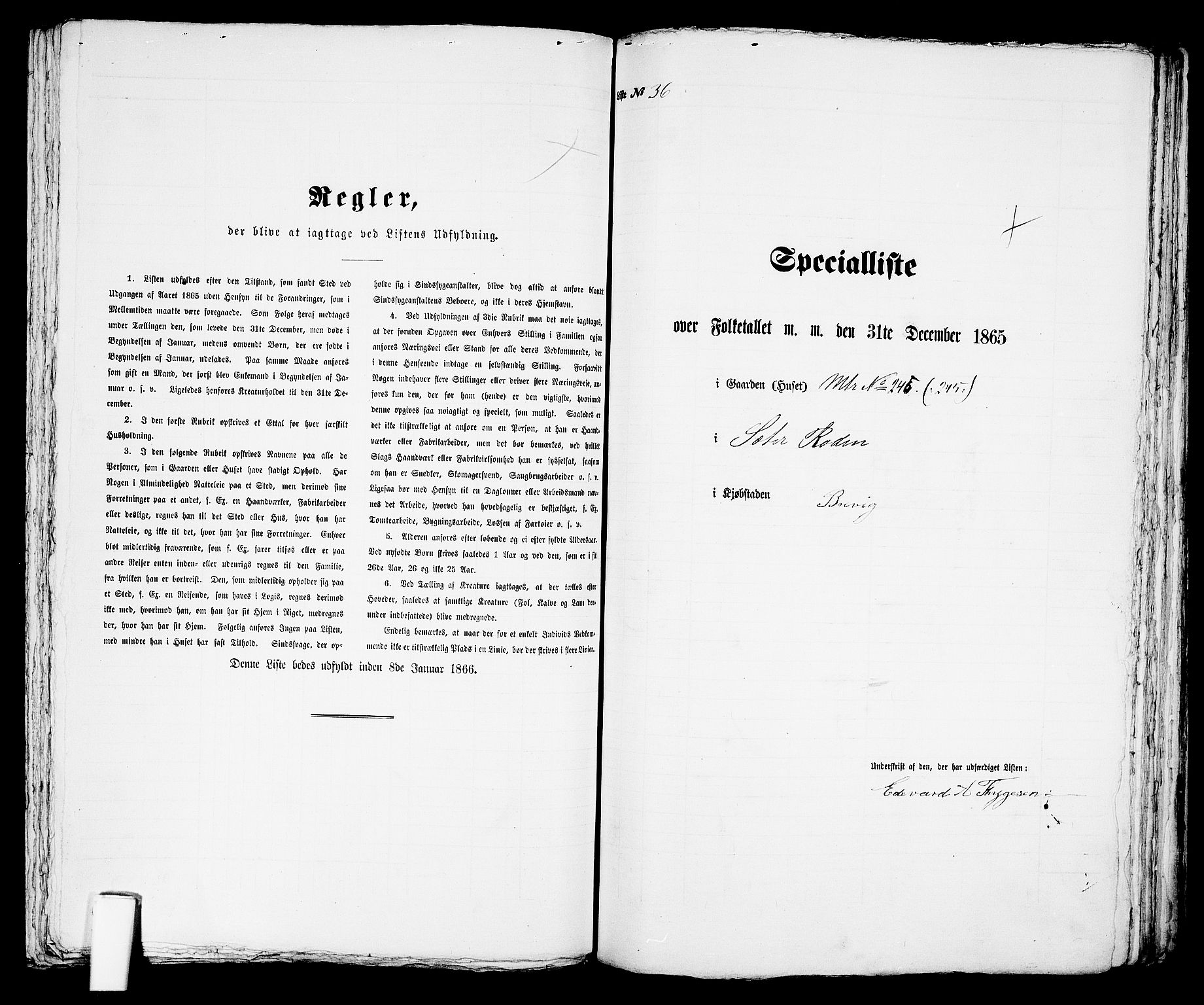 RA, Folketelling 1865 for 0804P Brevik prestegjeld, 1865, s. 282