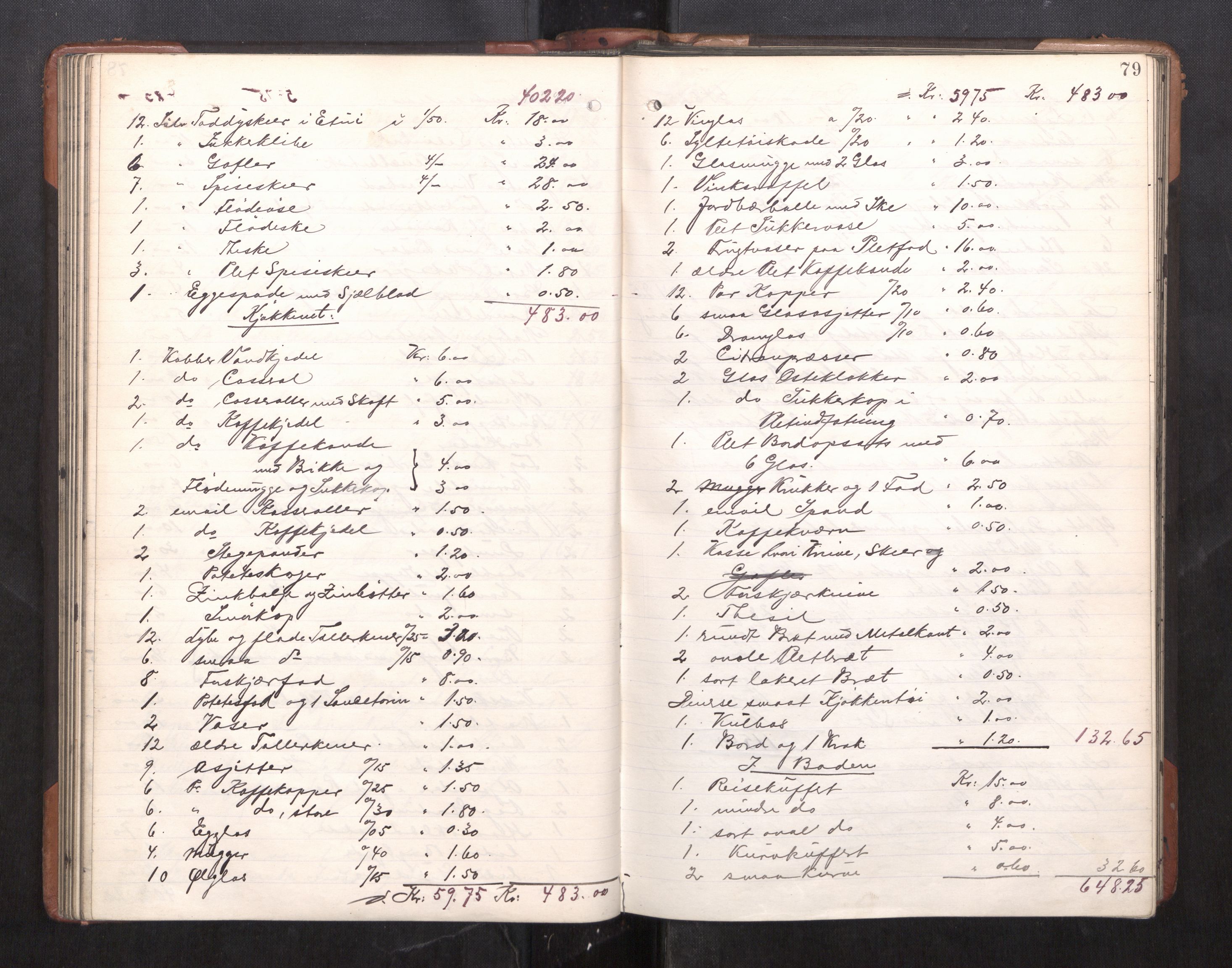 Trondheim byfogd, AV/SAT-A-0003/1/3/3C/L0025: Skifteregistreringsprotokoll - 24/1-14/7. (u/ register), 1906-1909, s. 79