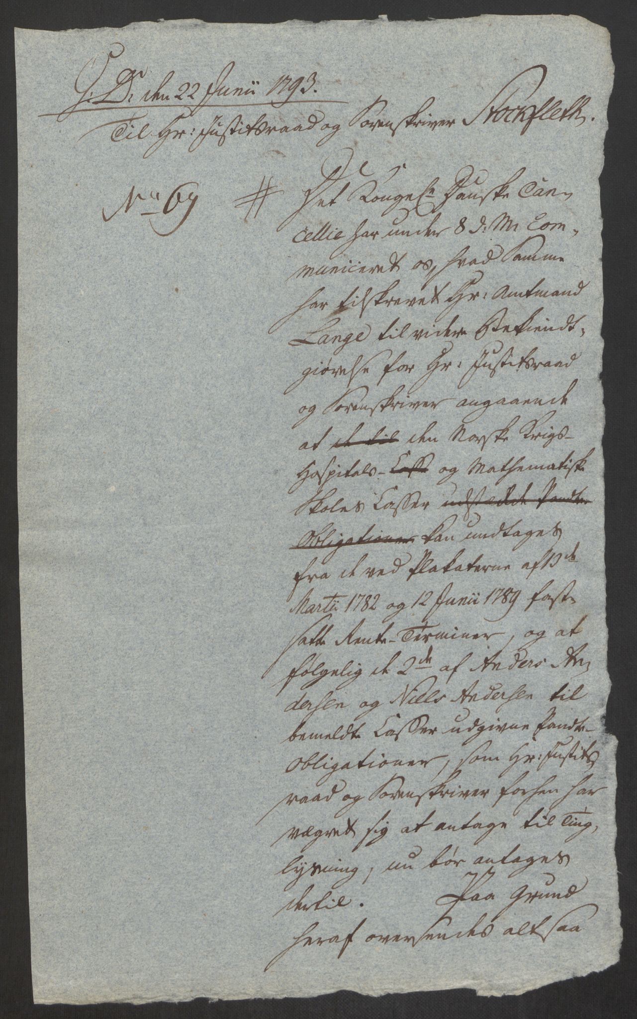 Forsvaret, Den norske kvesthuskasse/krigshospitalkasse, AV/RA-RAFA-1887/F/Fa/L0008: Konsepter, 1790-1793, s. 1134