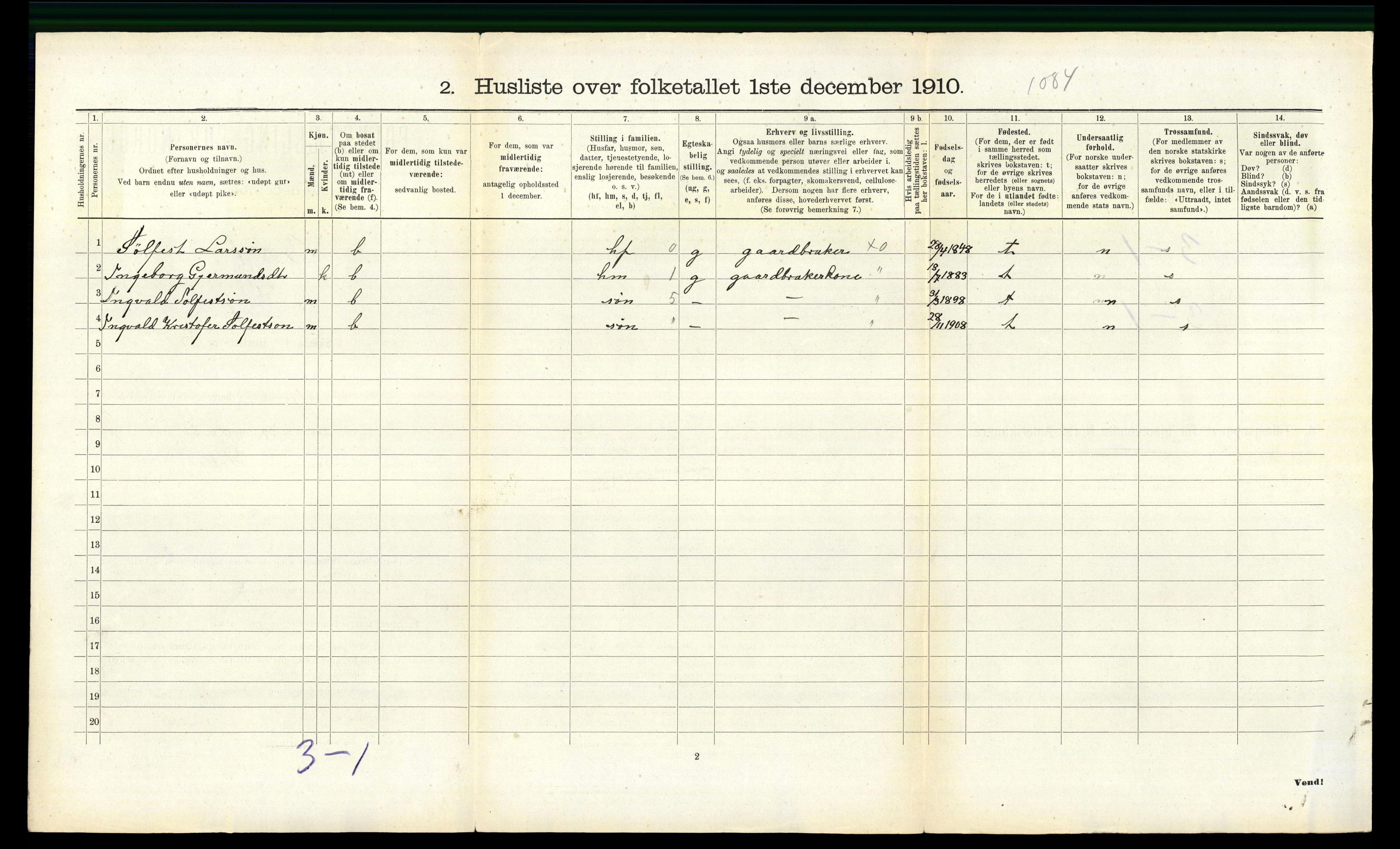 RA, Folketelling 1910 for 1232 Eidfjord herred, 1910, s. 286