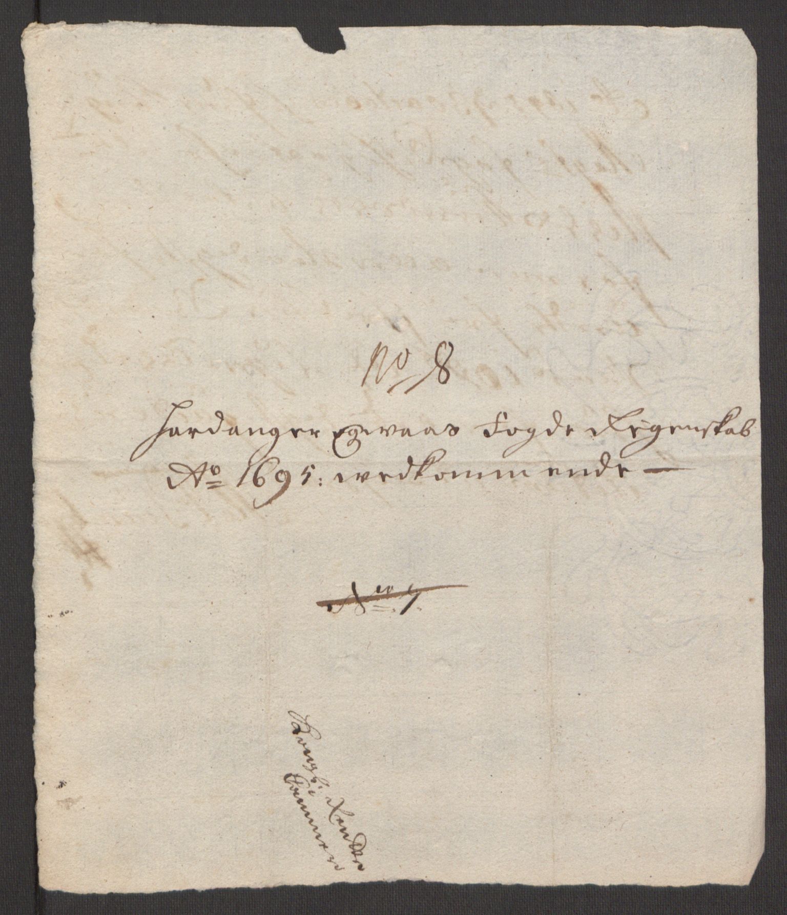 Rentekammeret inntil 1814, Reviderte regnskaper, Fogderegnskap, AV/RA-EA-4092/R48/L2976: Fogderegnskap Sunnhordland og Hardanger, 1695-1696, s. 196