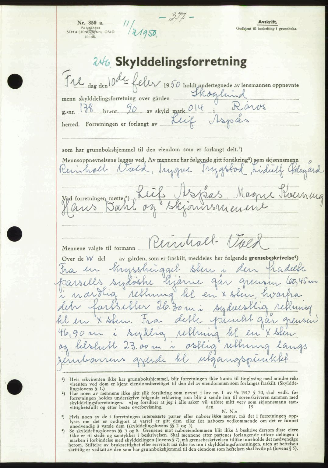 Gauldal sorenskriveri, SAT/A-0014/1/2/2C: Pantebok nr. A9, 1949-1950, Dagboknr: 246/1950