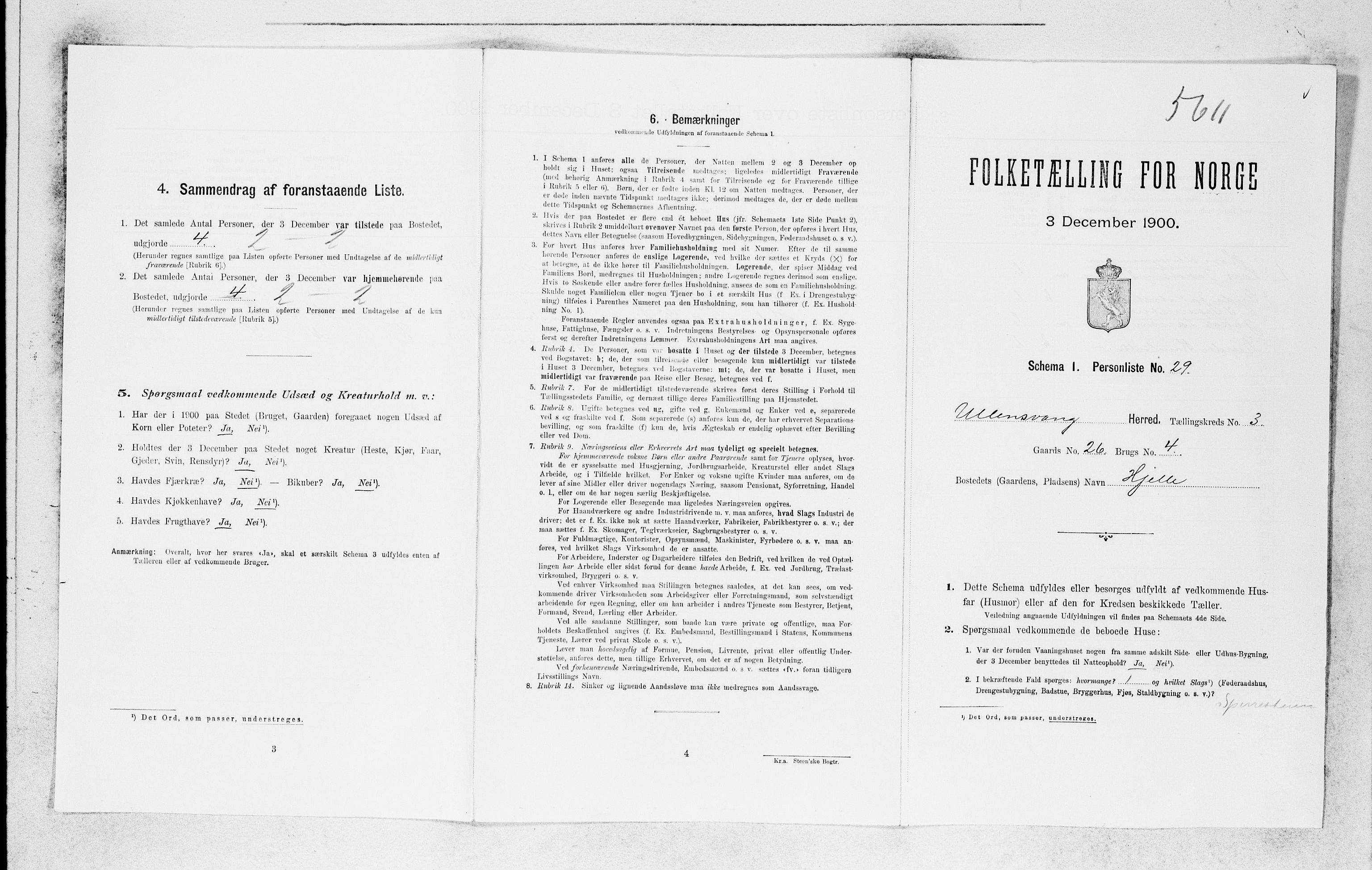 SAB, Folketelling 1900 for 1230 Ullensvang herred, 1900, s. 391
