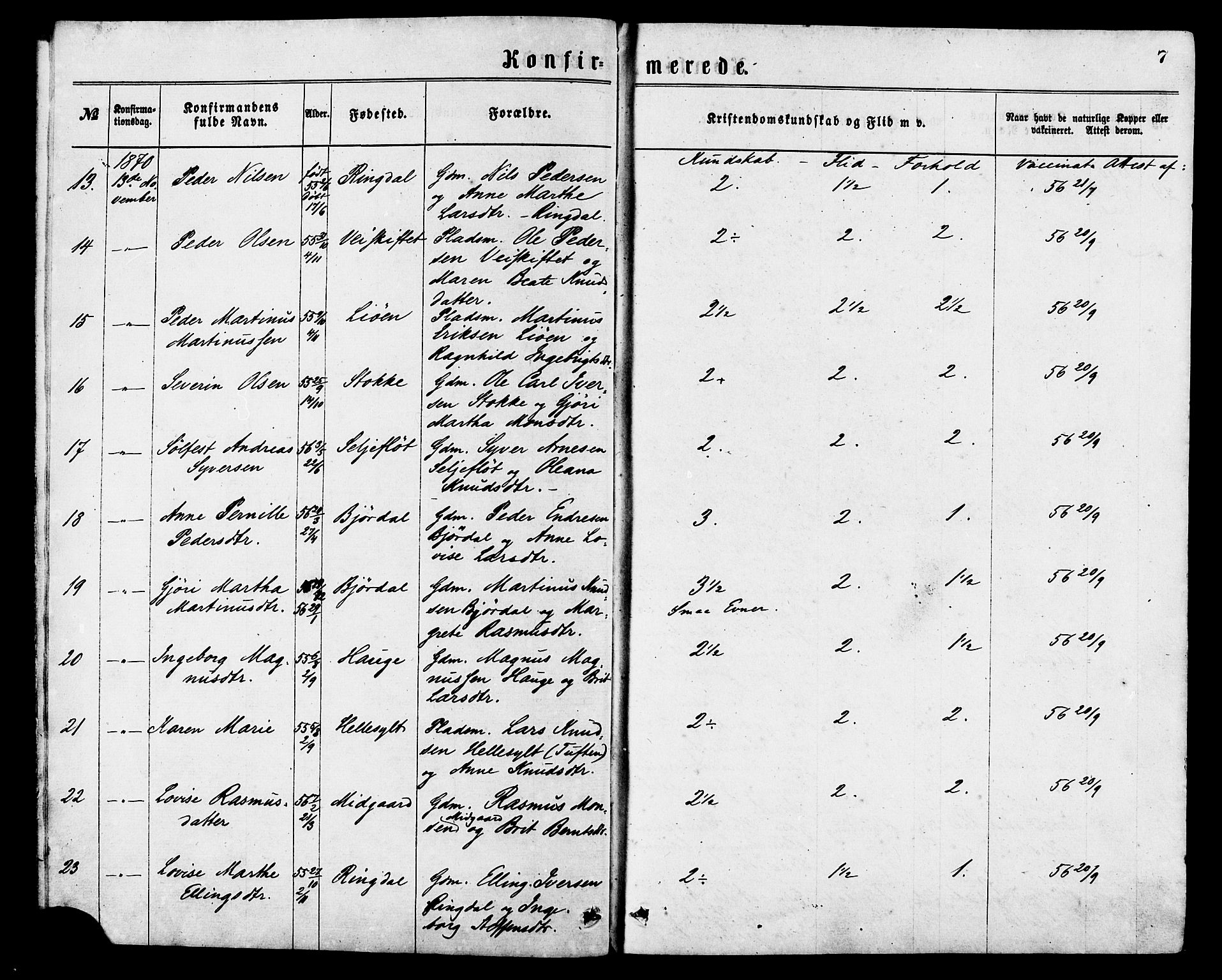 Ministerialprotokoller, klokkerbøker og fødselsregistre - Møre og Romsdal, AV/SAT-A-1454/517/L0227: Ministerialbok nr. 517A07, 1870-1886, s. 7