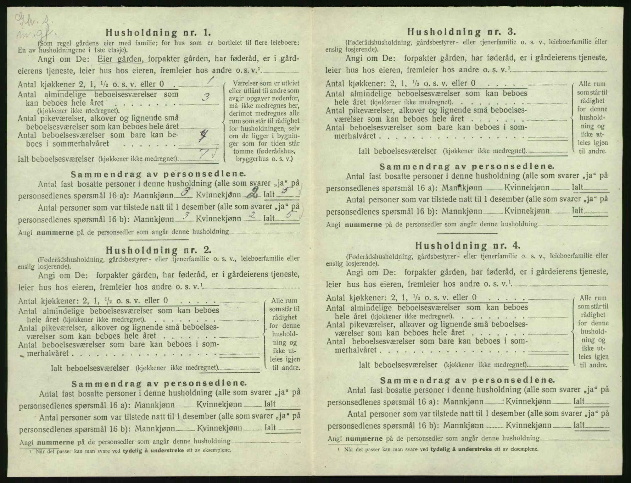 SAK, Folketelling 1920 for 1025 Grindheim herred, 1920, s. 48