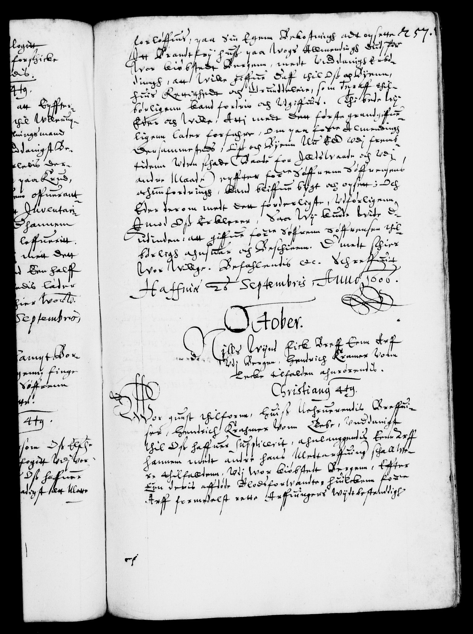 Danske Kanselli 1572-1799, AV/RA-EA-3023/F/Fc/Fca/Fcab/L0003: Norske tegnelser (mikrofilm), 1596-1616, s. 257a