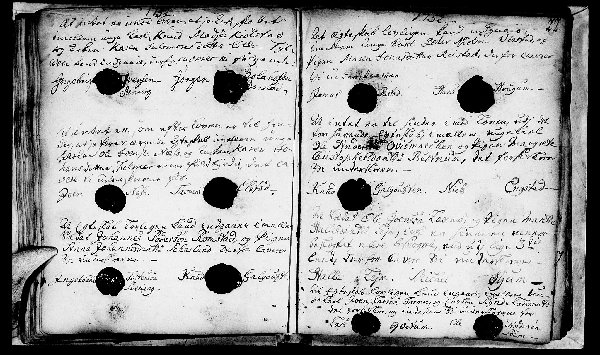 Ministerialprotokoller, klokkerbøker og fødselsregistre - Nord-Trøndelag, AV/SAT-A-1458/764/L0541: Ministerialbok nr. 764A01, 1745-1758, s. 22