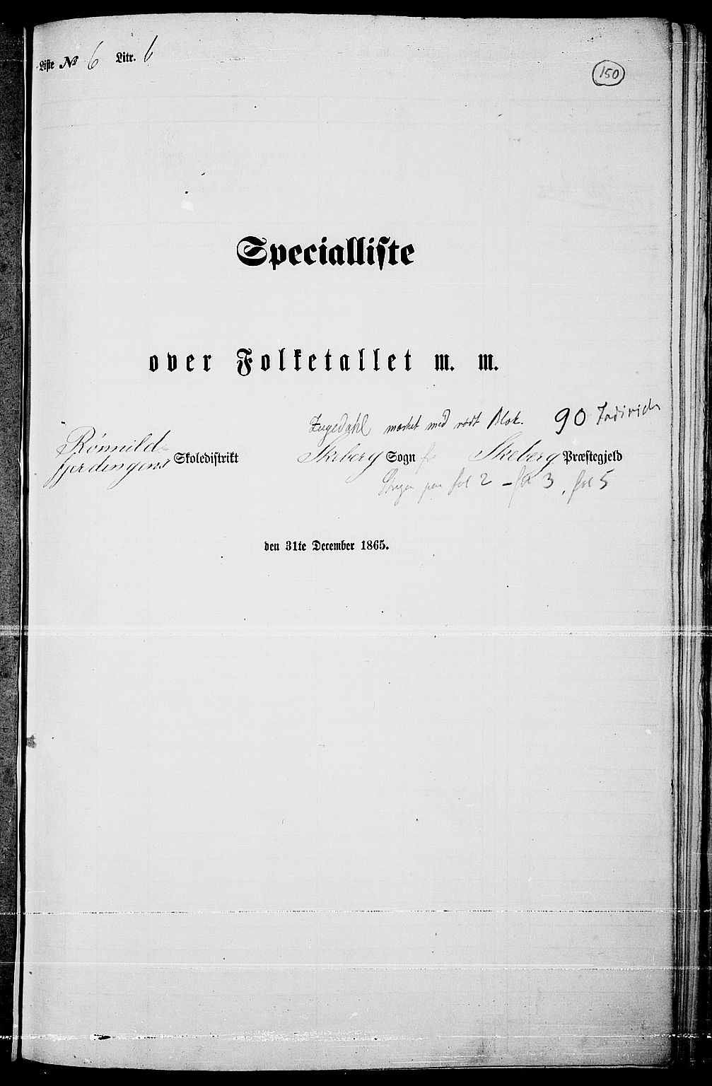RA, Folketelling 1865 for 0115P Skjeberg prestegjeld, 1865, s. 141
