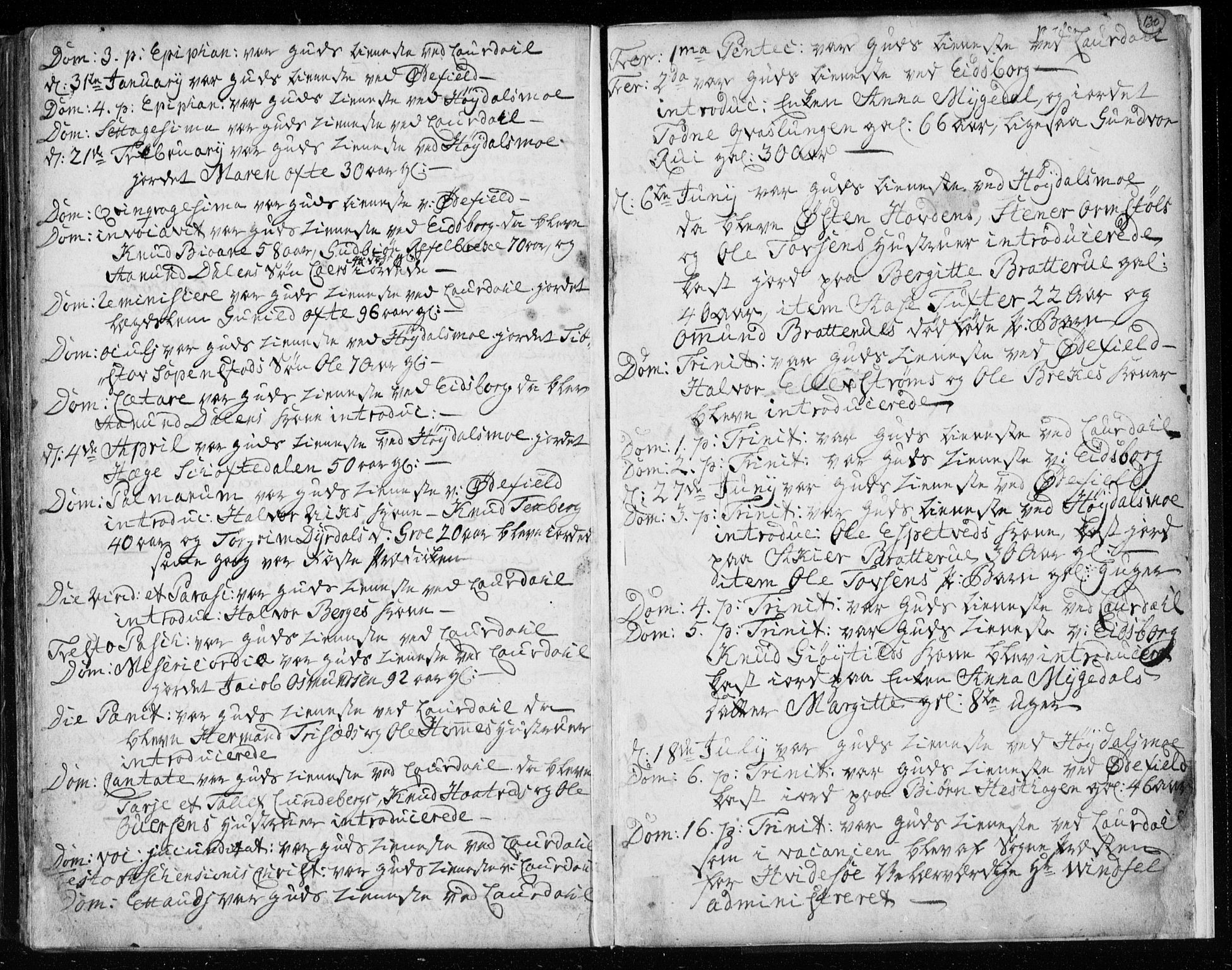 Lårdal kirkebøker, AV/SAKO-A-284/F/Fa/L0003: Ministerialbok nr. I 3, 1754-1790, s. 130