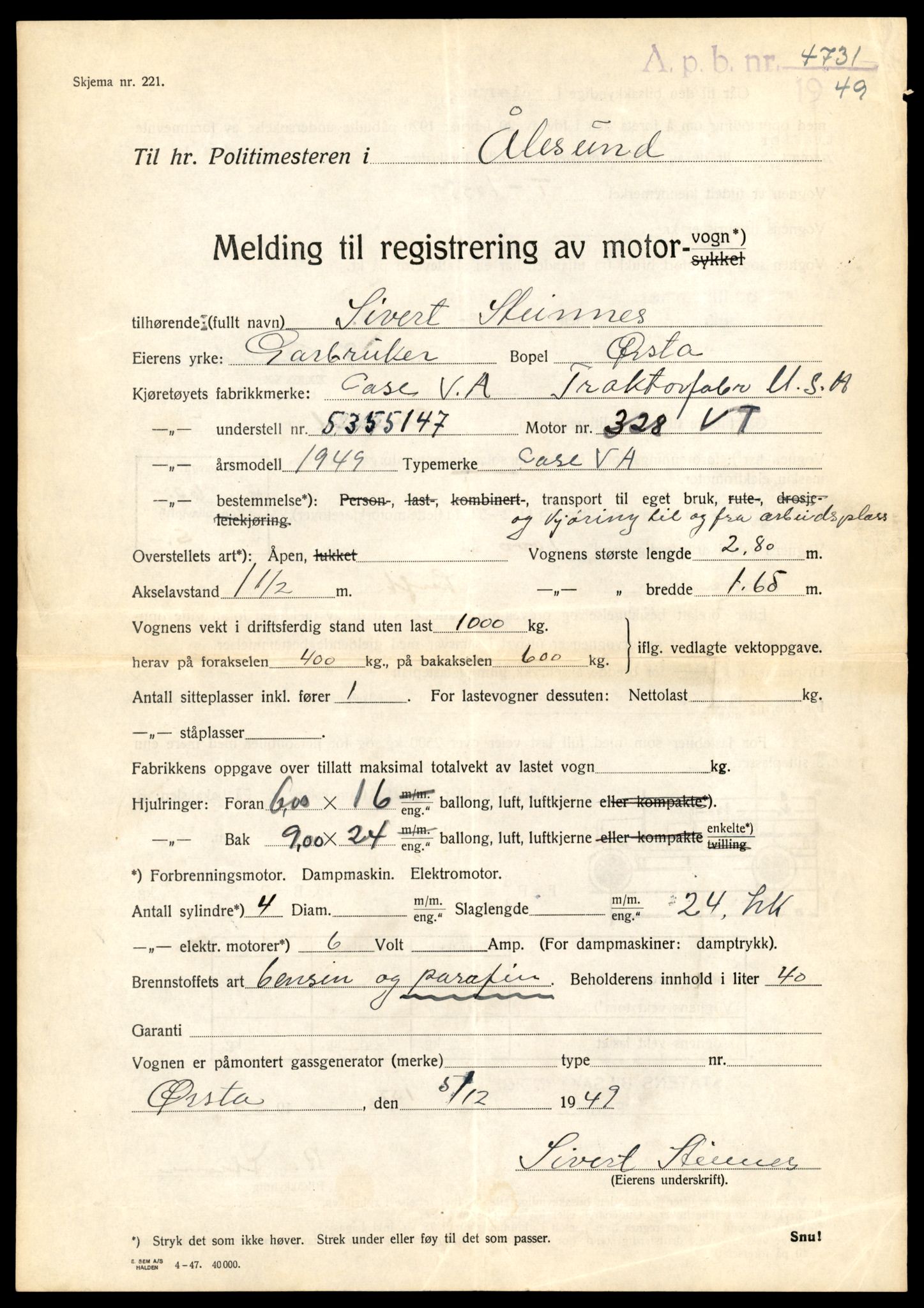 Møre og Romsdal vegkontor - Ålesund trafikkstasjon, AV/SAT-A-4099/F/Fe/L0033: Registreringskort for kjøretøy T 12151 - T 12474, 1927-1998, s. 3019