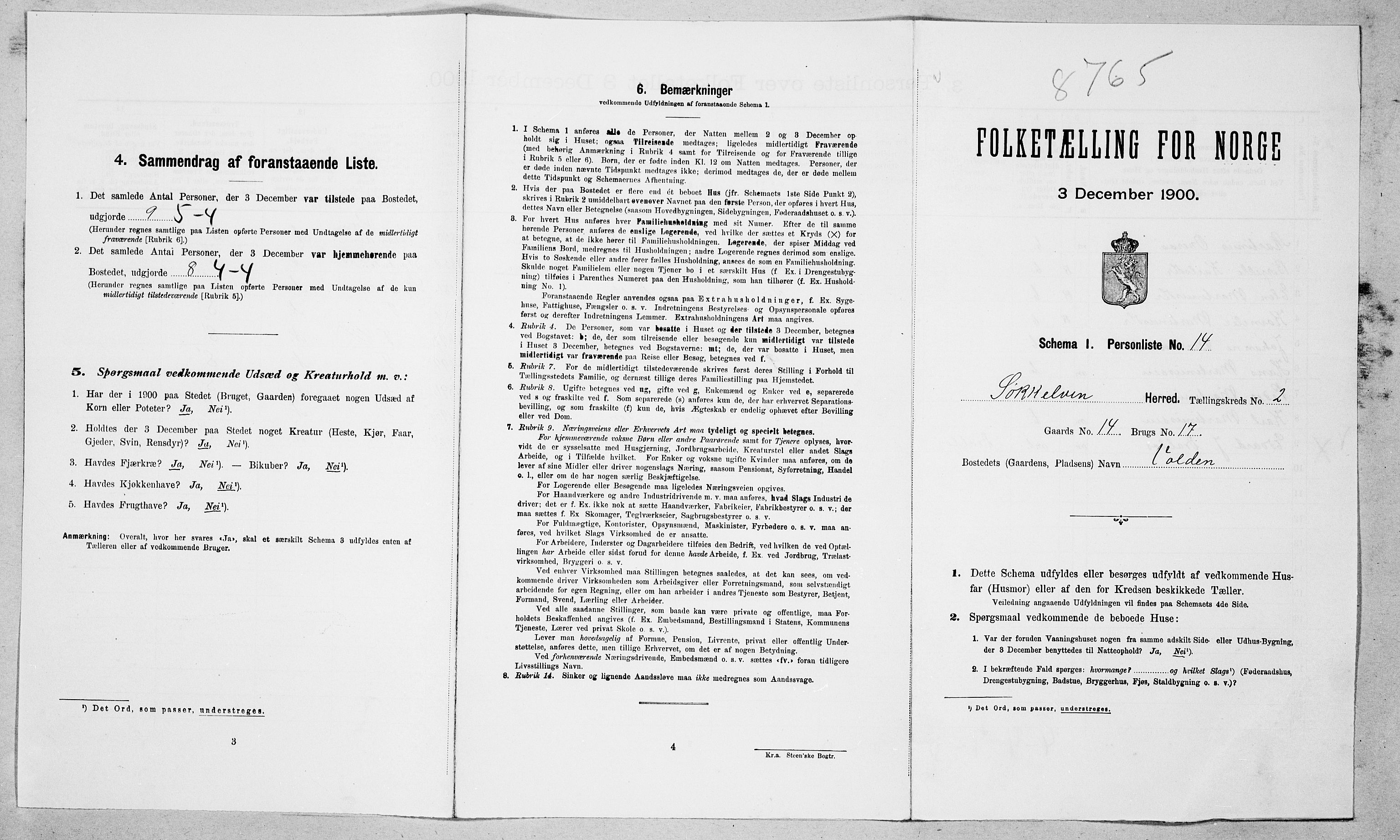 SAT, Folketelling 1900 for 1528 Sykkylven herred, 1900, s. 291