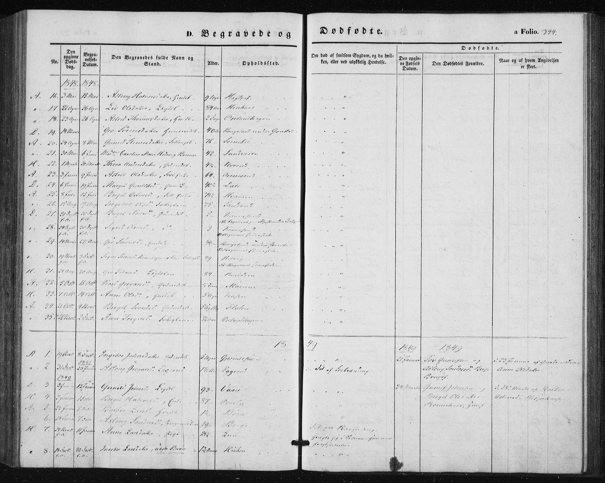 Tinn kirkebøker, AV/SAKO-A-308/F/Fa/L0005: Ministerialbok nr. I 5, 1844-1856, s. 344