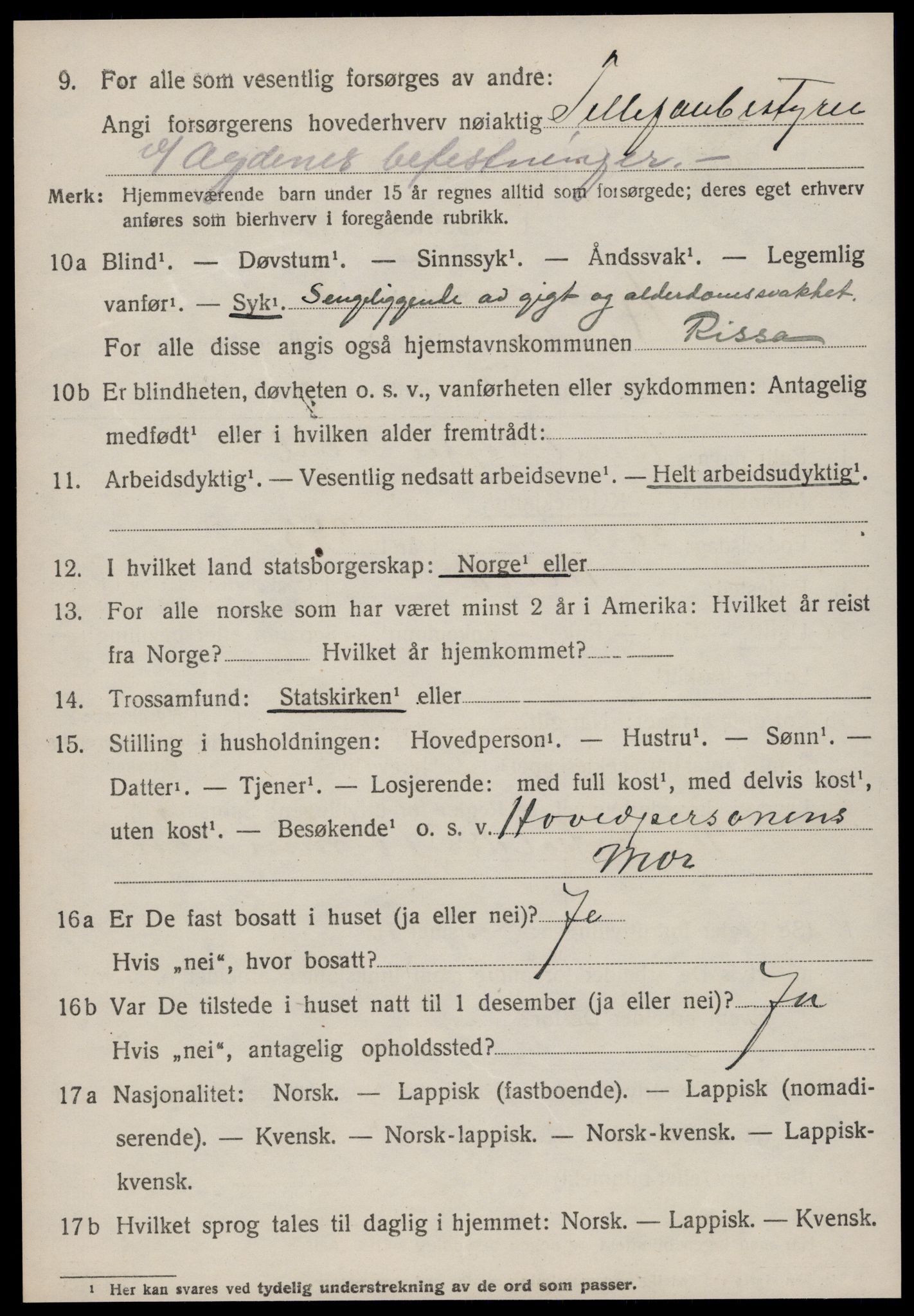 SAT, Folketelling 1920 for 1624 Rissa herred, 1920, s. 2318