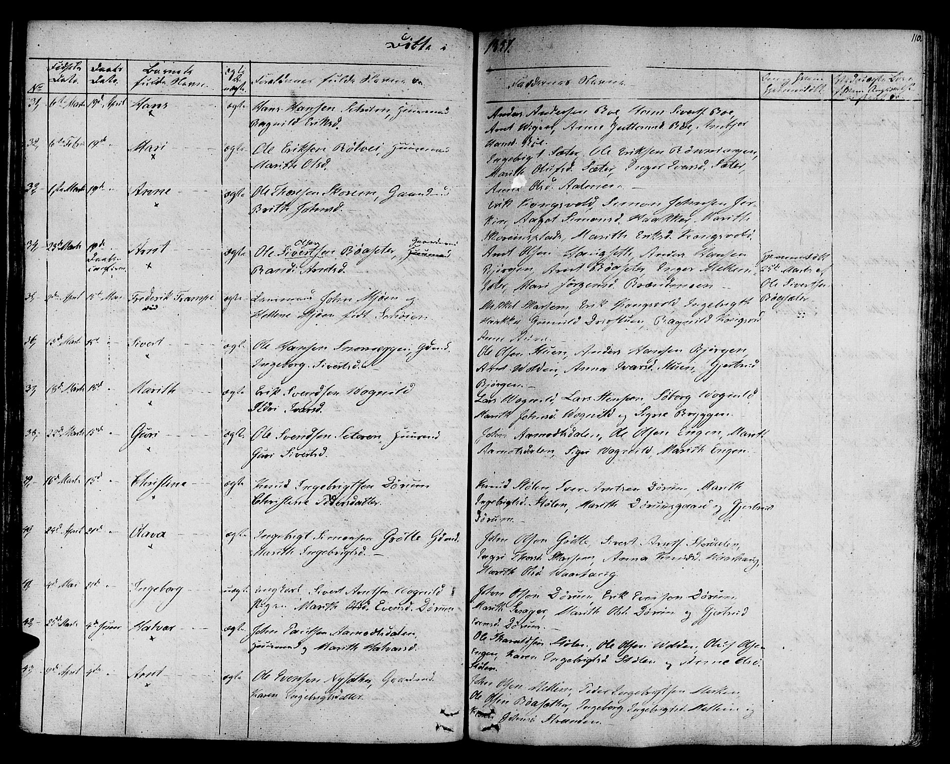 Ministerialprotokoller, klokkerbøker og fødselsregistre - Sør-Trøndelag, SAT/A-1456/678/L0897: Ministerialbok nr. 678A06-07, 1821-1847, s. 110