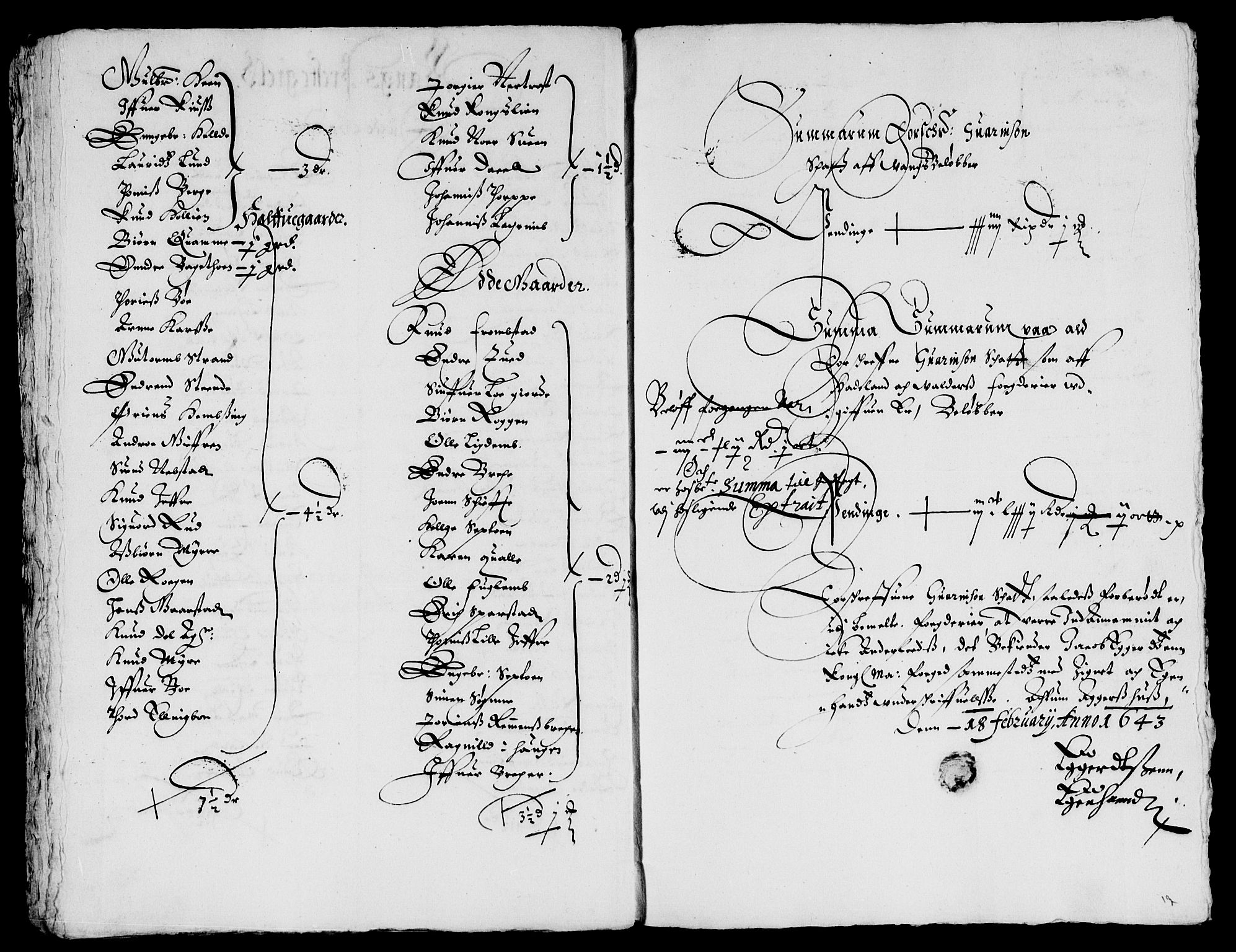 Rentekammeret inntil 1814, Reviderte regnskaper, Lensregnskaper, AV/RA-EA-5023/R/Rb/Rba/L0168: Akershus len, 1642-1643