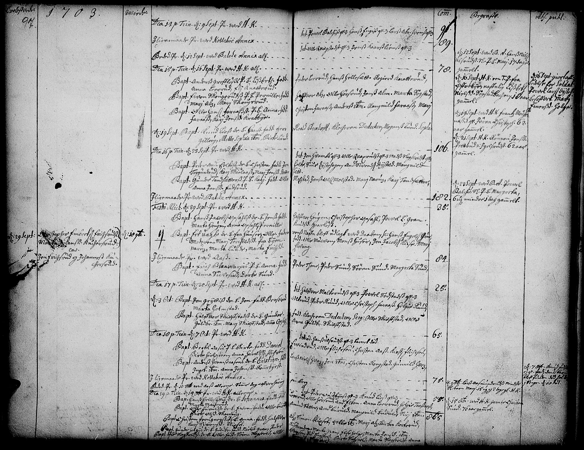 Toten prestekontor, SAH/PREST-102/H/Ha/Haa/L0001: Ministerialbok nr. 1, 1695-1713, s. 97