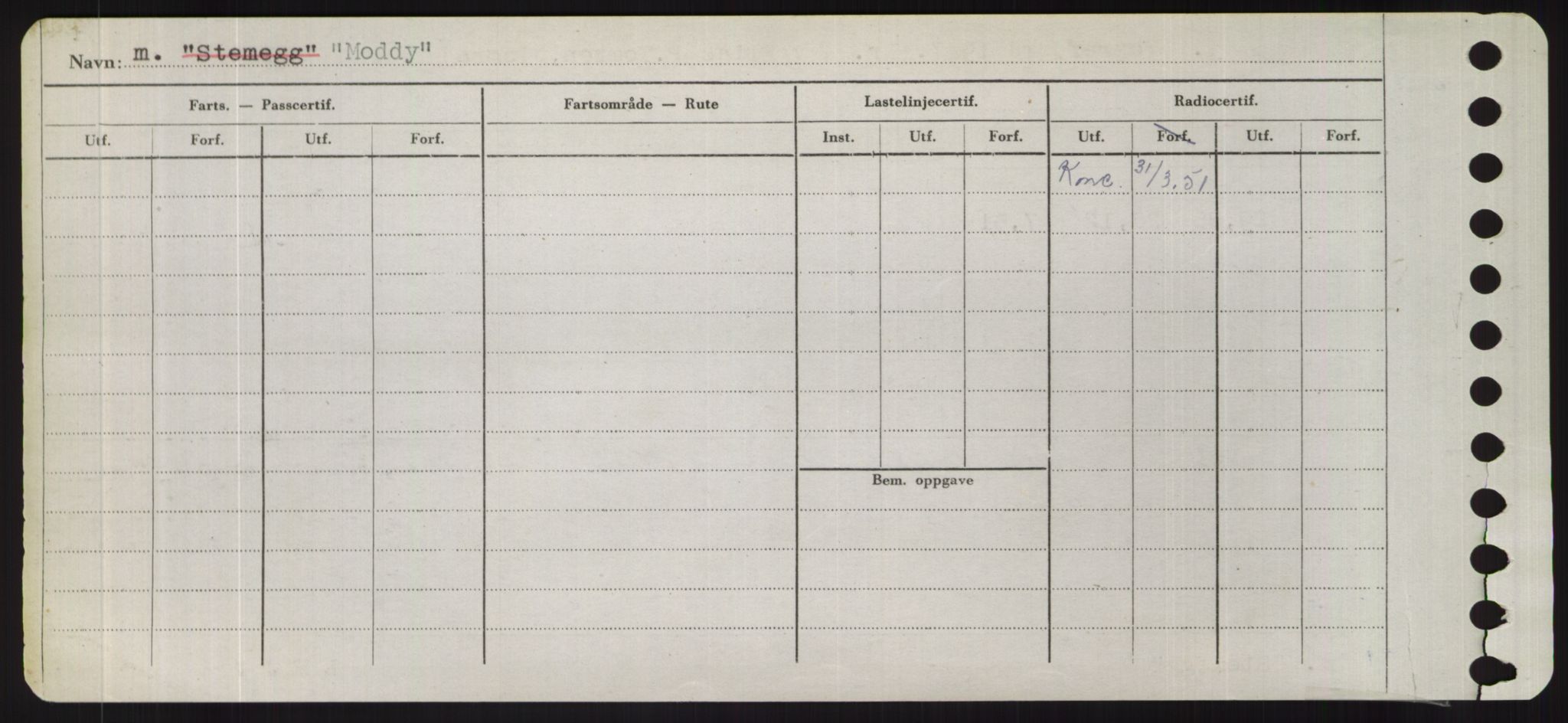 Sjøfartsdirektoratet med forløpere, Skipsmålingen, RA/S-1627/H/Hd/L0025: Fartøy, Min-Mås, s. 84