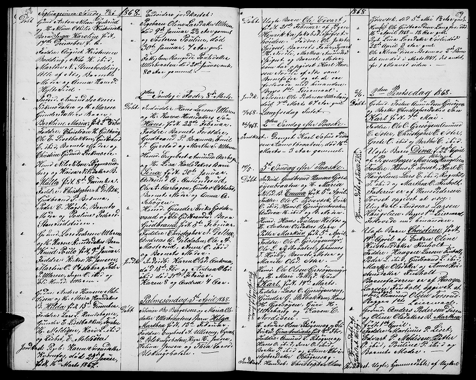 Sør-Odal prestekontor, AV/SAH-PREST-030/H/Hb: Kommunikantprotokoll nr. 8, 1859-1876, s. 58-59