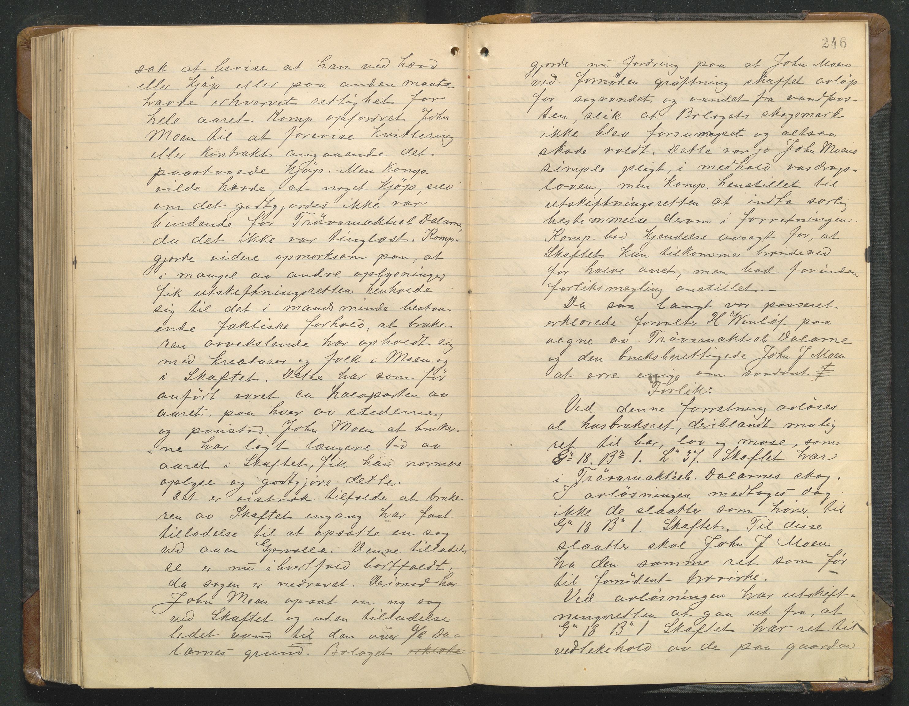 Hedmark og Østerdal jordskifterett, AV/SAH-JORDSKIFTEH-002/G/Ga/L0003/0002: Rettsbøker / Rettsbok - L, 1909-1912, s. 246