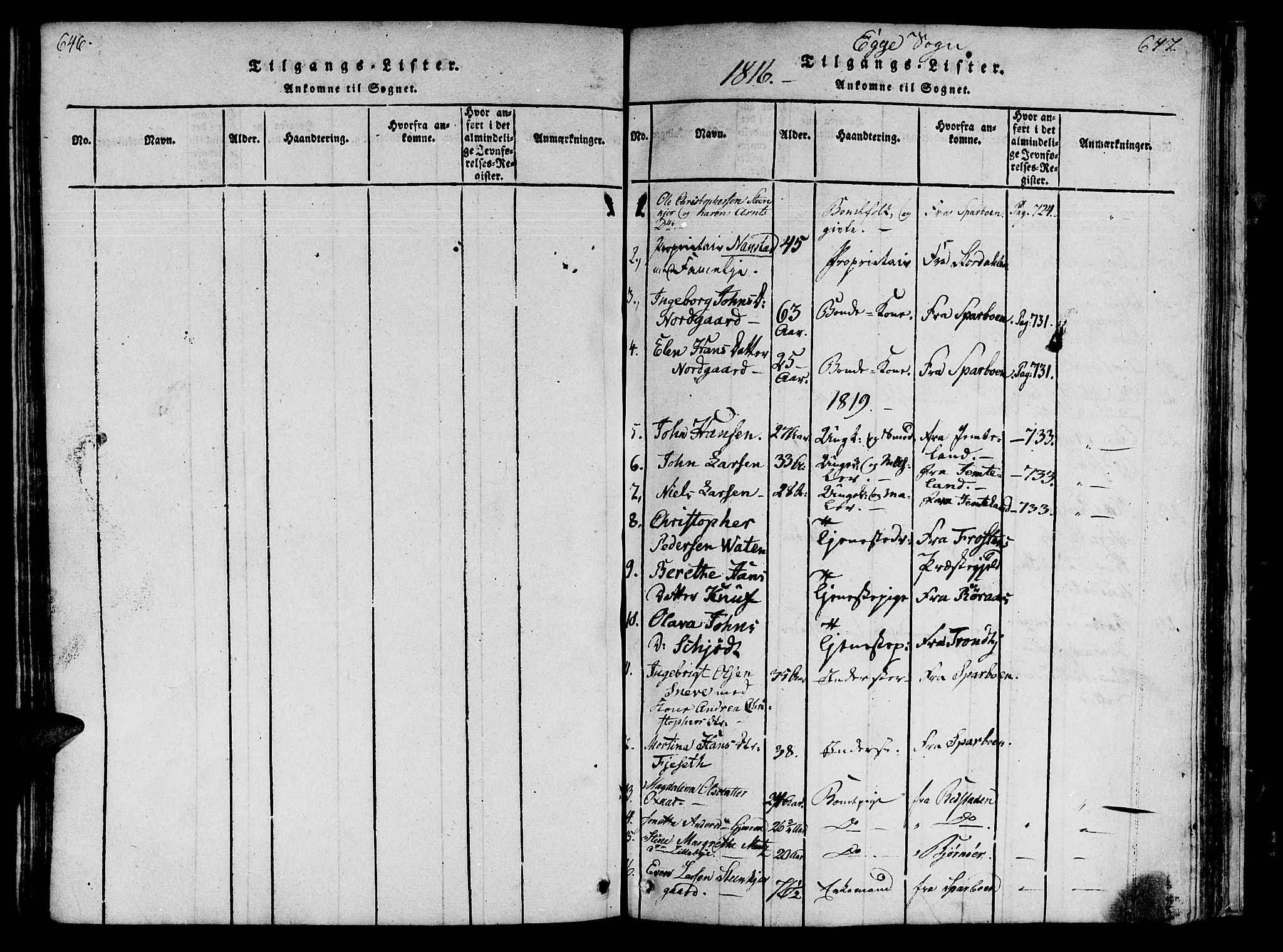 Ministerialprotokoller, klokkerbøker og fødselsregistre - Nord-Trøndelag, SAT/A-1458/746/L0441: Ministerialbok nr. 746A03 /3, 1816-1827, s. 646-647
