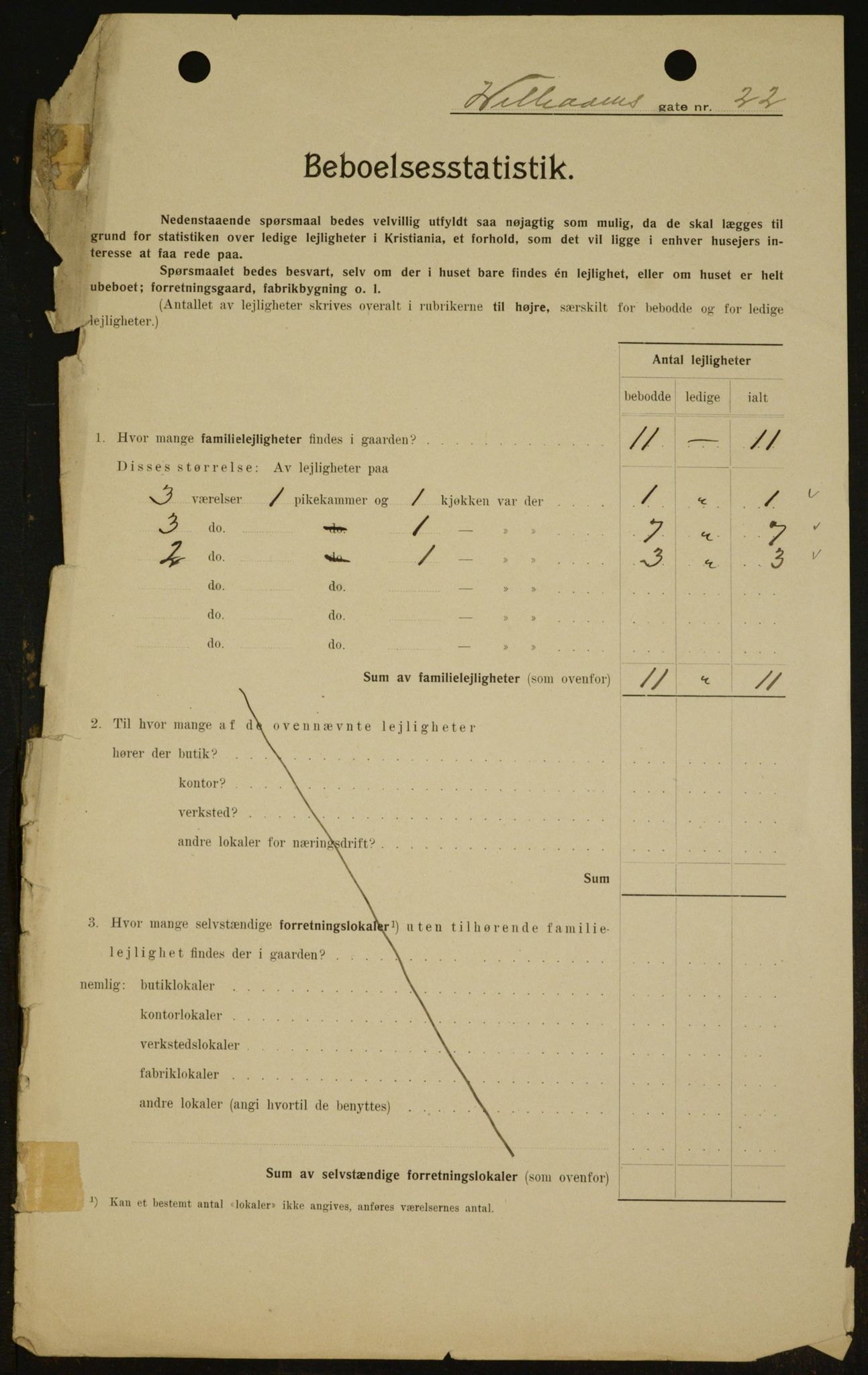 OBA, Kommunal folketelling 1.2.1909 for Kristiania kjøpstad, 1909, s. 115948