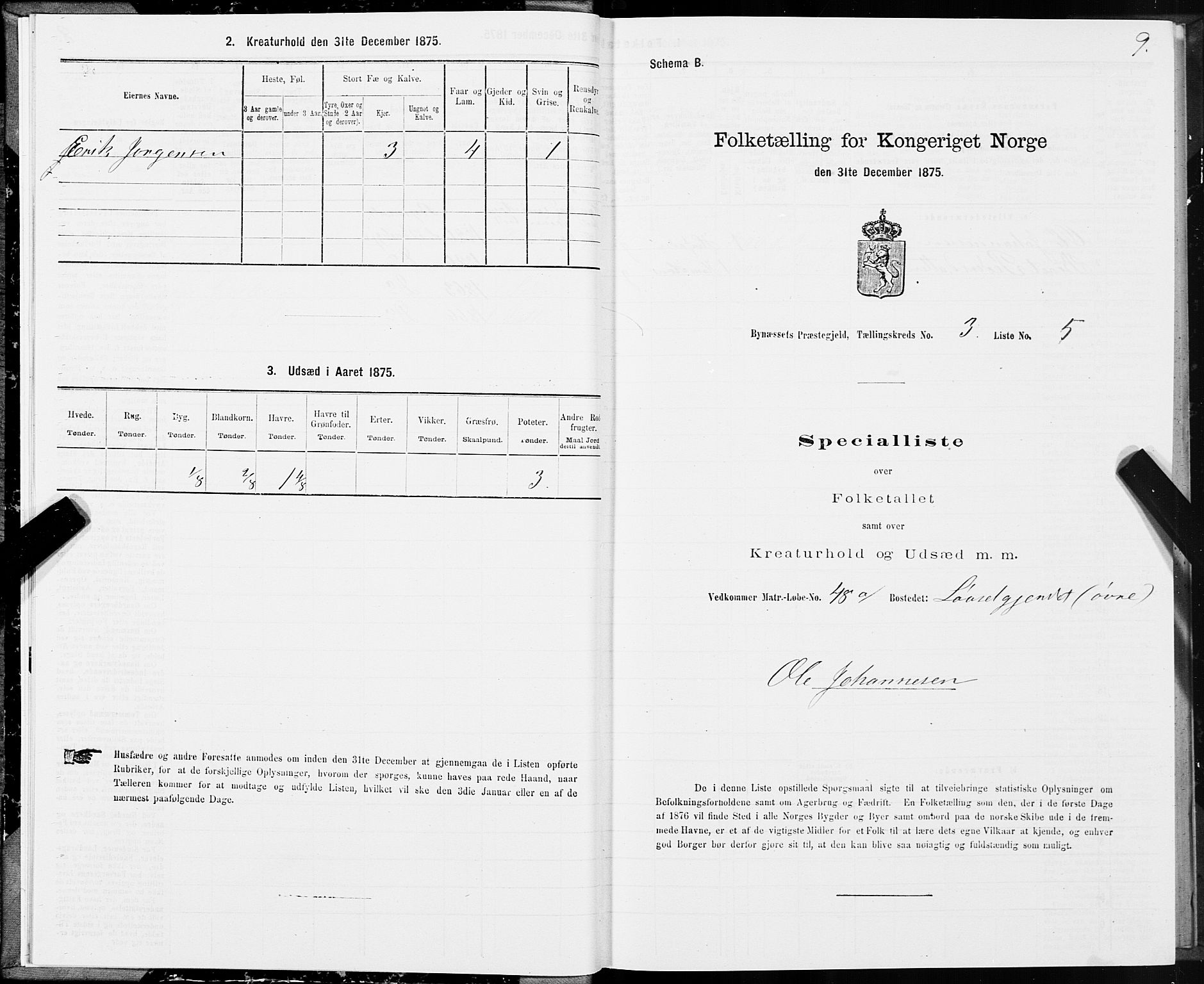 SAT, Folketelling 1875 for 1655P Byneset prestegjeld, 1875, s. 2009