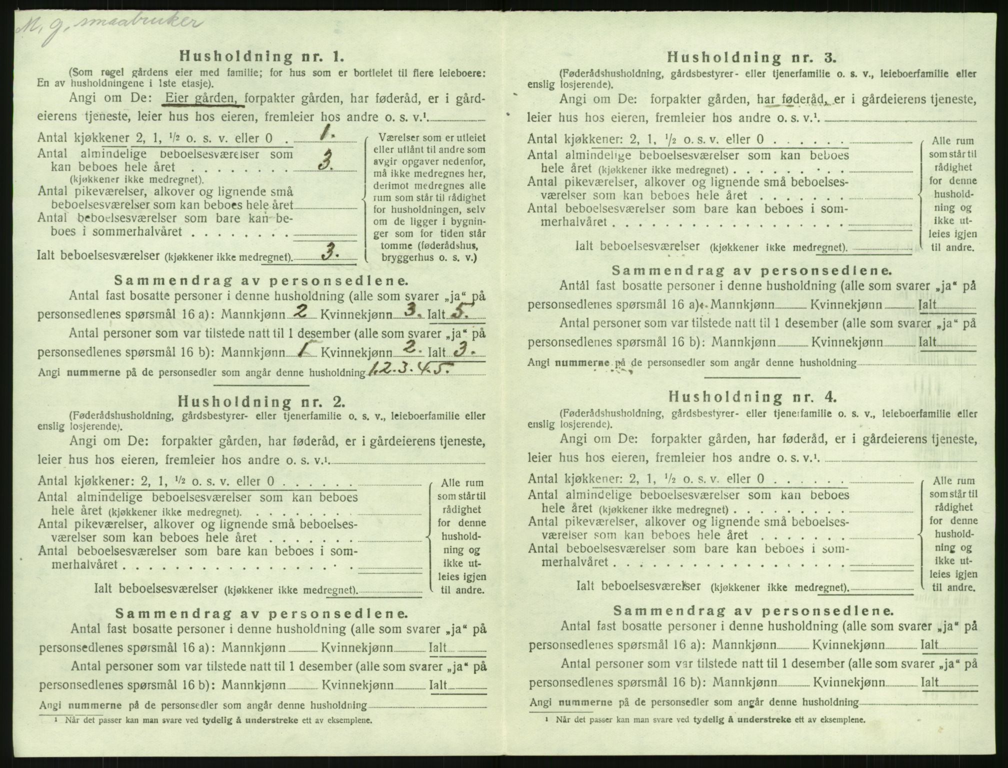 SAK, Folketelling 1920 for 0914 Holt herred, 1920, s. 303