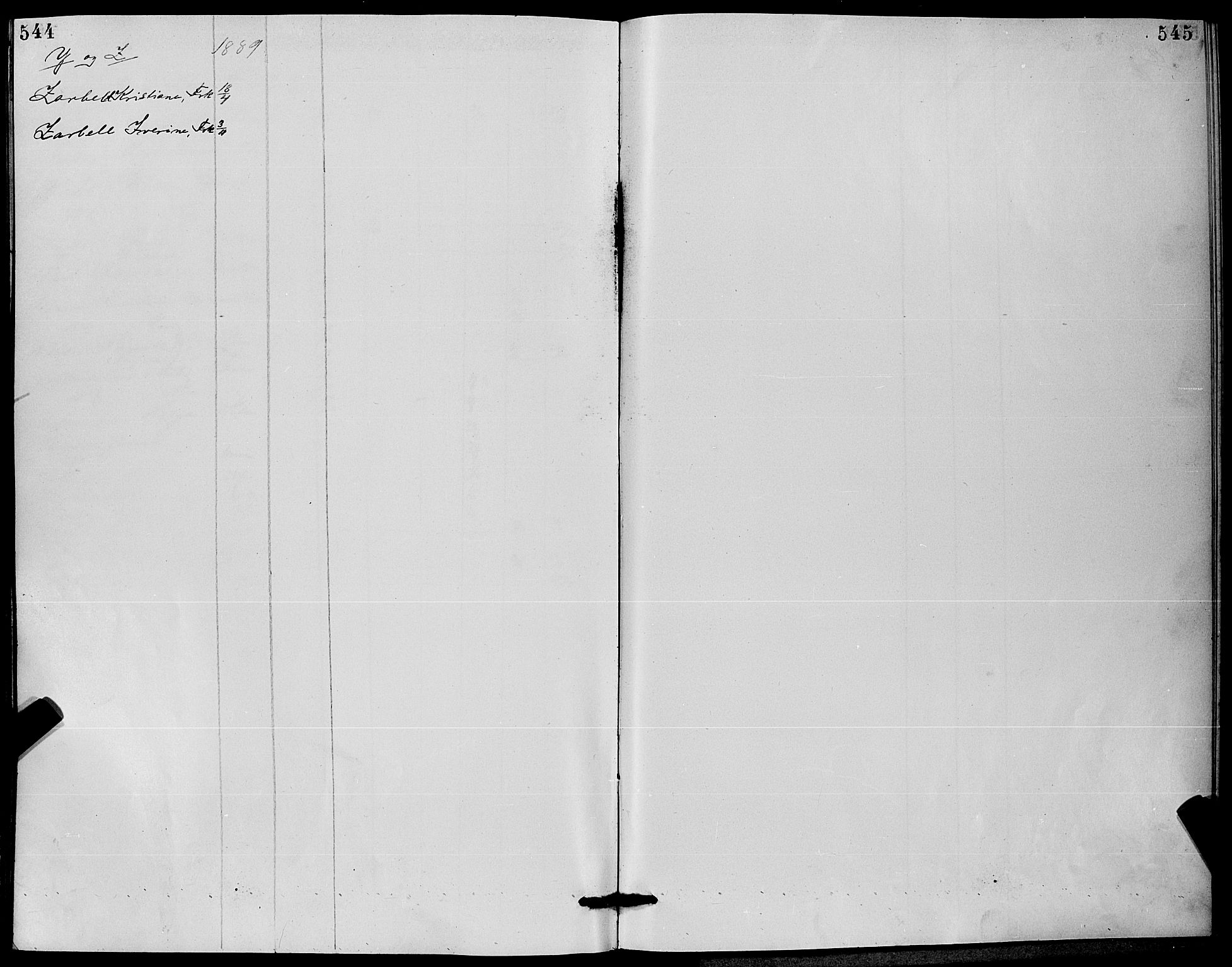 Strømm kirkebøker, SAKO/A-322/G/Ga/L0002: Klokkerbok nr. I 2, 1885-1888, s. 544-545