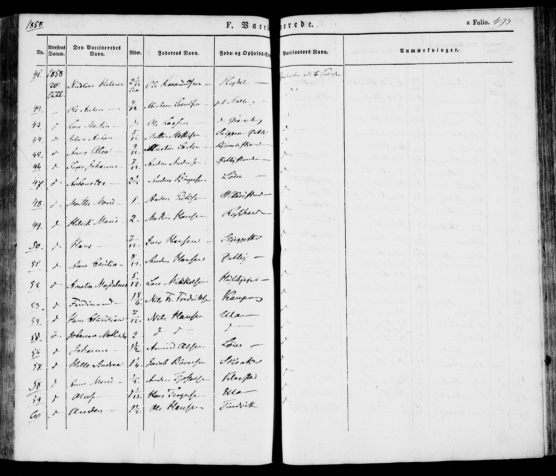 Tjølling kirkebøker, AV/SAKO-A-60/F/Fa/L0006: Ministerialbok nr. 6, 1835-1859, s. 493