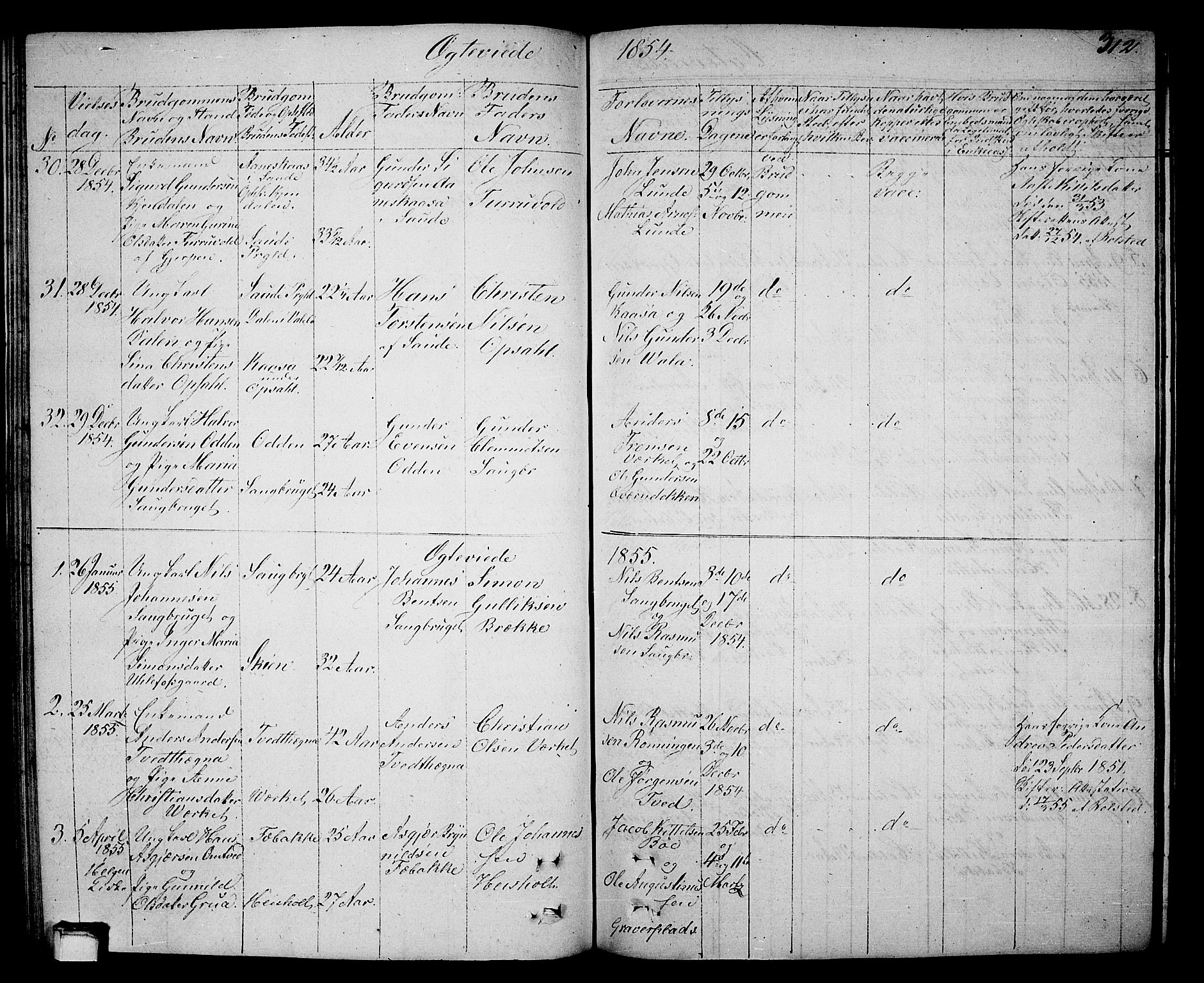 Holla kirkebøker, AV/SAKO-A-272/G/Ga/L0003: Klokkerbok nr. I 3, 1849-1866, s. 312