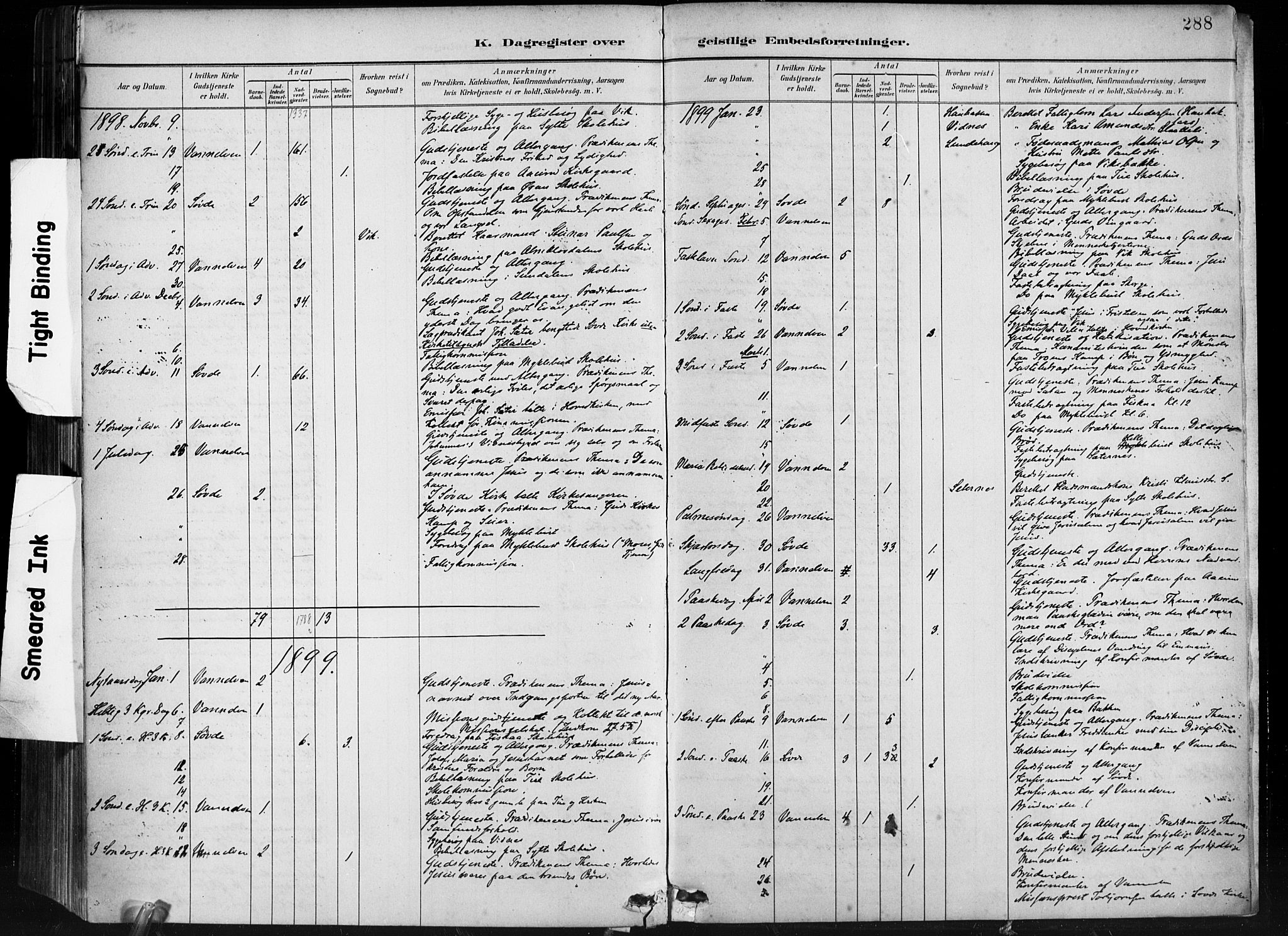 Ministerialprotokoller, klokkerbøker og fødselsregistre - Møre og Romsdal, AV/SAT-A-1454/501/L0008: Ministerialbok nr. 501A08, 1885-1901, s. 288