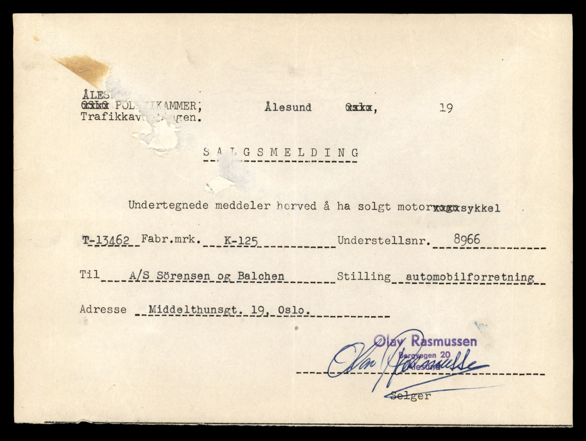 Møre og Romsdal vegkontor - Ålesund trafikkstasjon, AV/SAT-A-4099/F/Fe/L0039: Registreringskort for kjøretøy T 13361 - T 13530, 1927-1998, s. 1781
