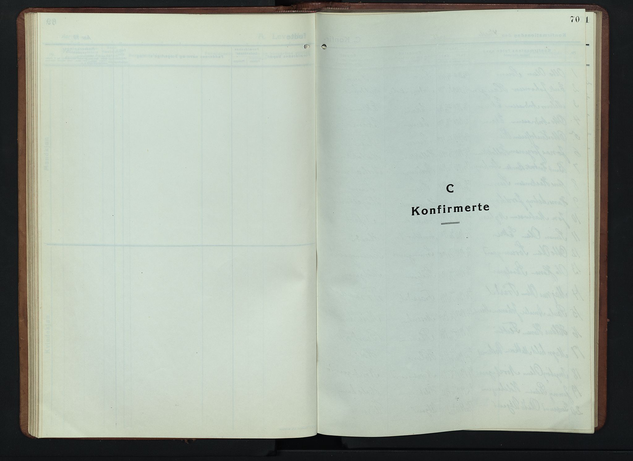 Lesja prestekontor, AV/SAH-PREST-068/H/Ha/Hab/L0009: Klokkerbok nr. 9, 1924-1947, s. 70
