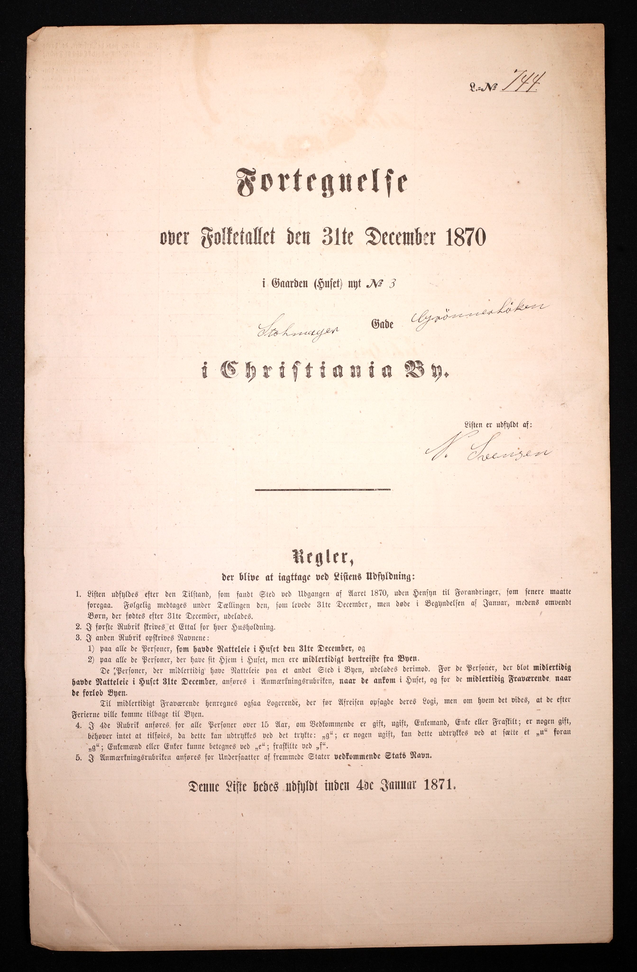 RA, Folketelling 1870 for 0301 Kristiania kjøpstad, 1870, s. 3622