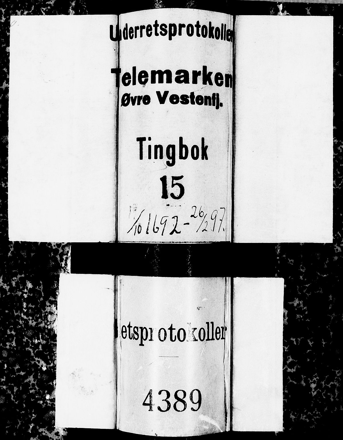 Vest-Telemark sorenskriveri, AV/SAKO-A-134/F/Fa/L0015: Tingbok, 1692-1697