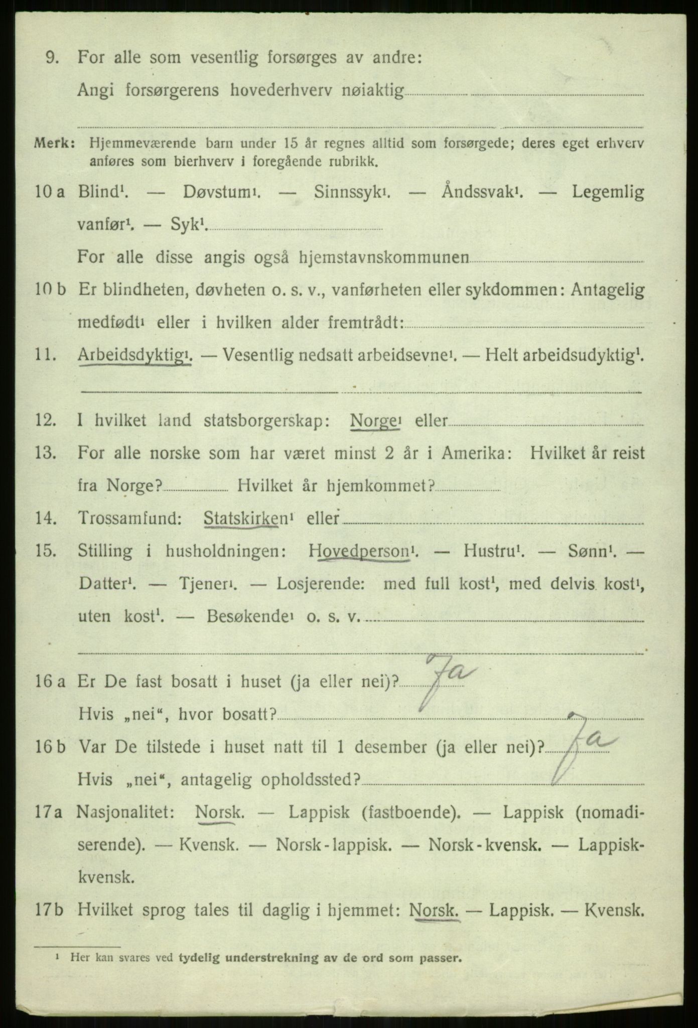 SATØ, Folketelling 1920 for 1921 Salangen herred, 1920, s. 5897