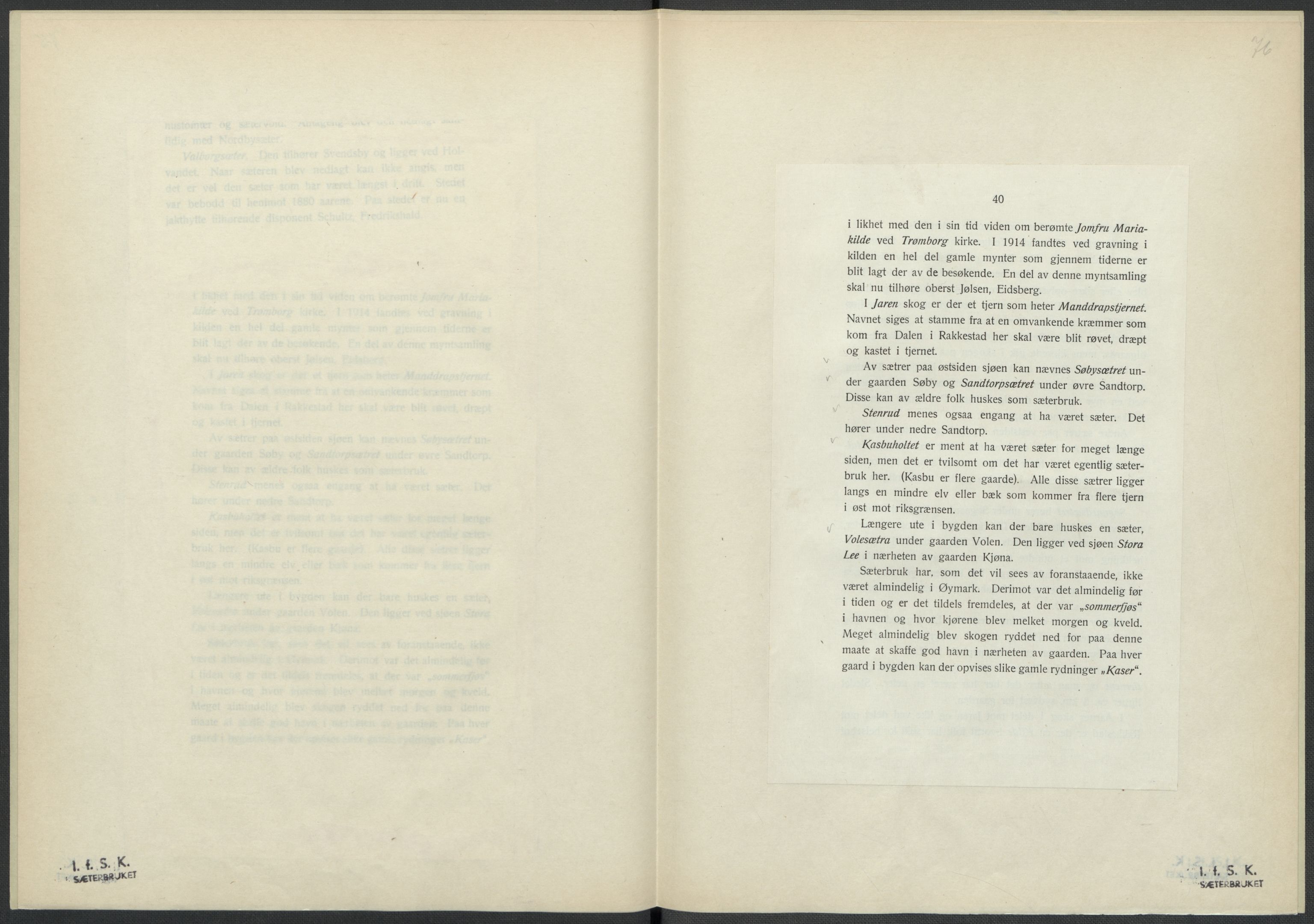 Instituttet for sammenlignende kulturforskning, AV/RA-PA-0424/F/Fc/L0002/0001: Eske B2: / Østfold (perm I), 1932-1935, s. 76