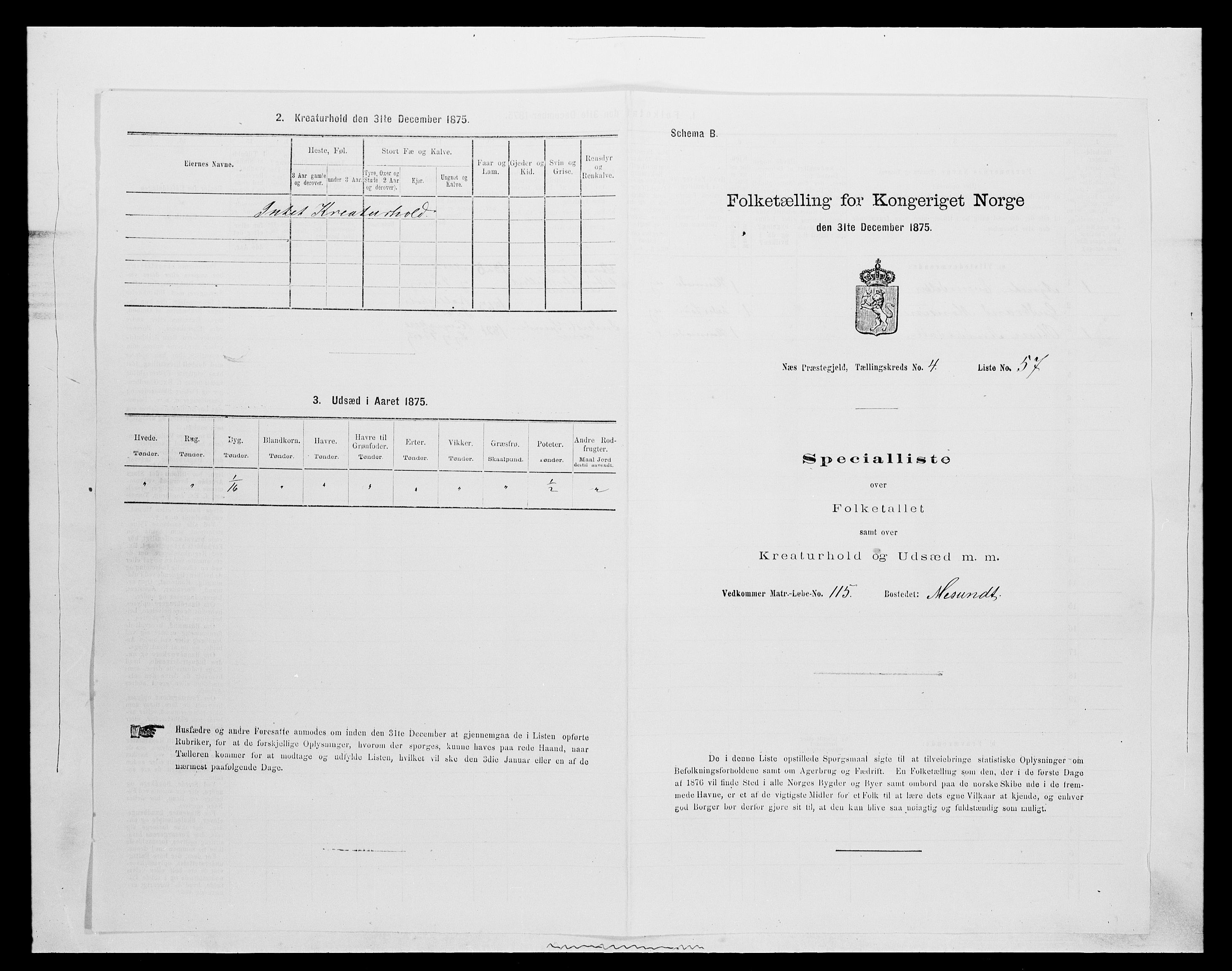 SAH, Folketelling 1875 for 0411P Nes prestegjeld, 1875, s. 779