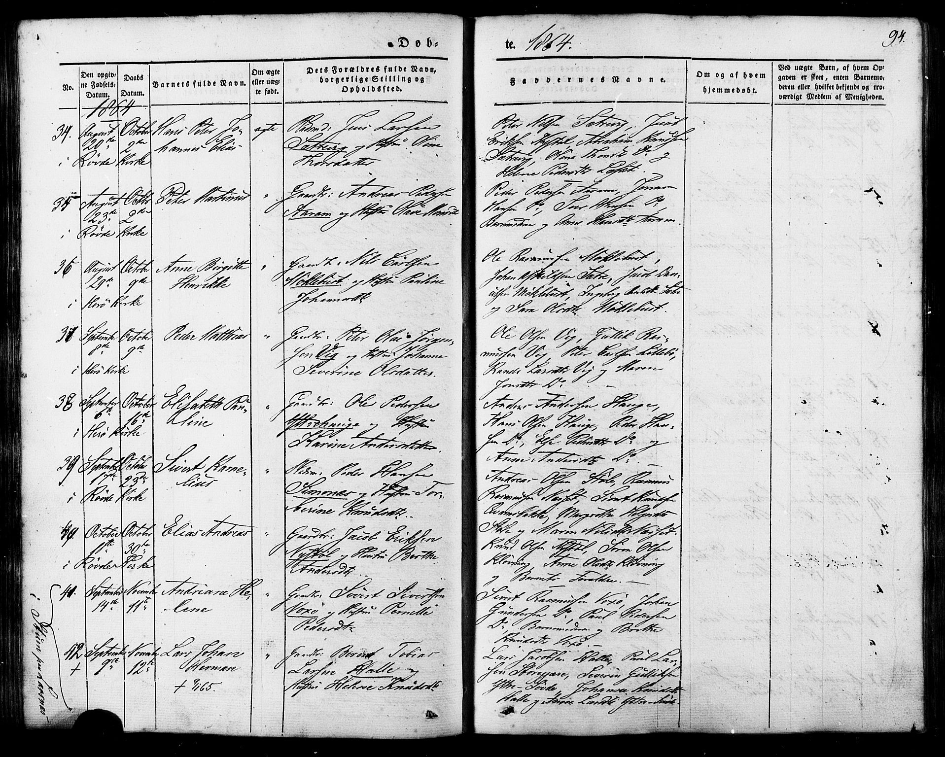 Ministerialprotokoller, klokkerbøker og fødselsregistre - Møre og Romsdal, AV/SAT-A-1454/503/L0034: Ministerialbok nr. 503A02, 1841-1884, s. 94