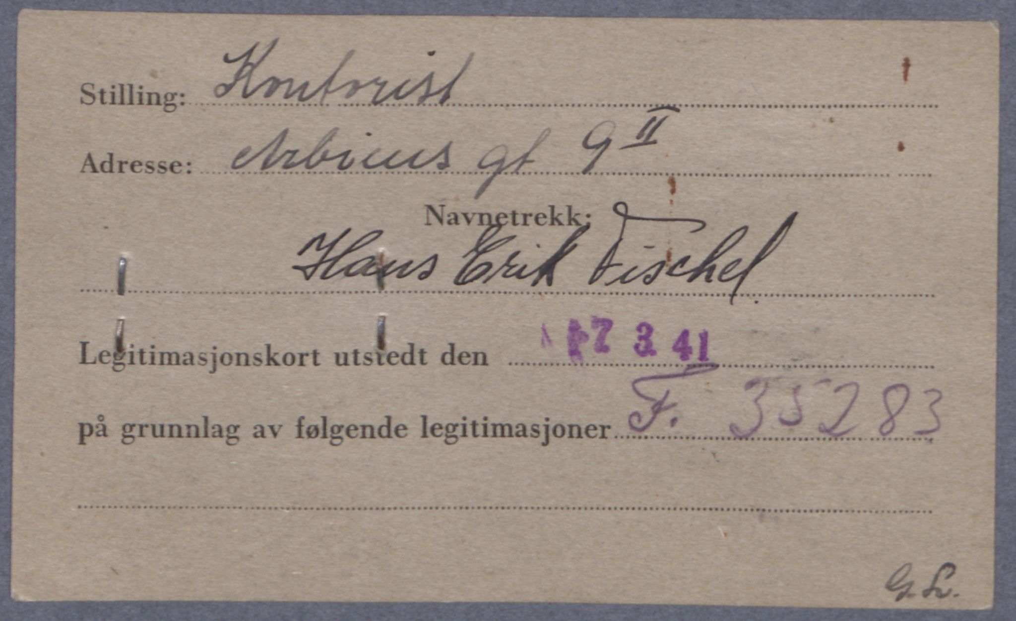 Sosialdepartementet, Våre Falne, RA/S-1708/E/Ee/L0021A: Fotografier av jøder på legitimasjonskort (1941-42), 1941-1942, s. 120