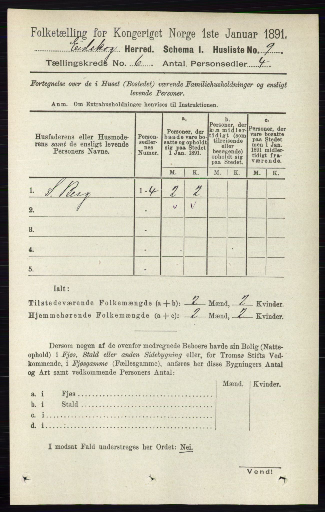 RA, Folketelling 1891 for 0420 Eidskog herred, 1891, s. 2720