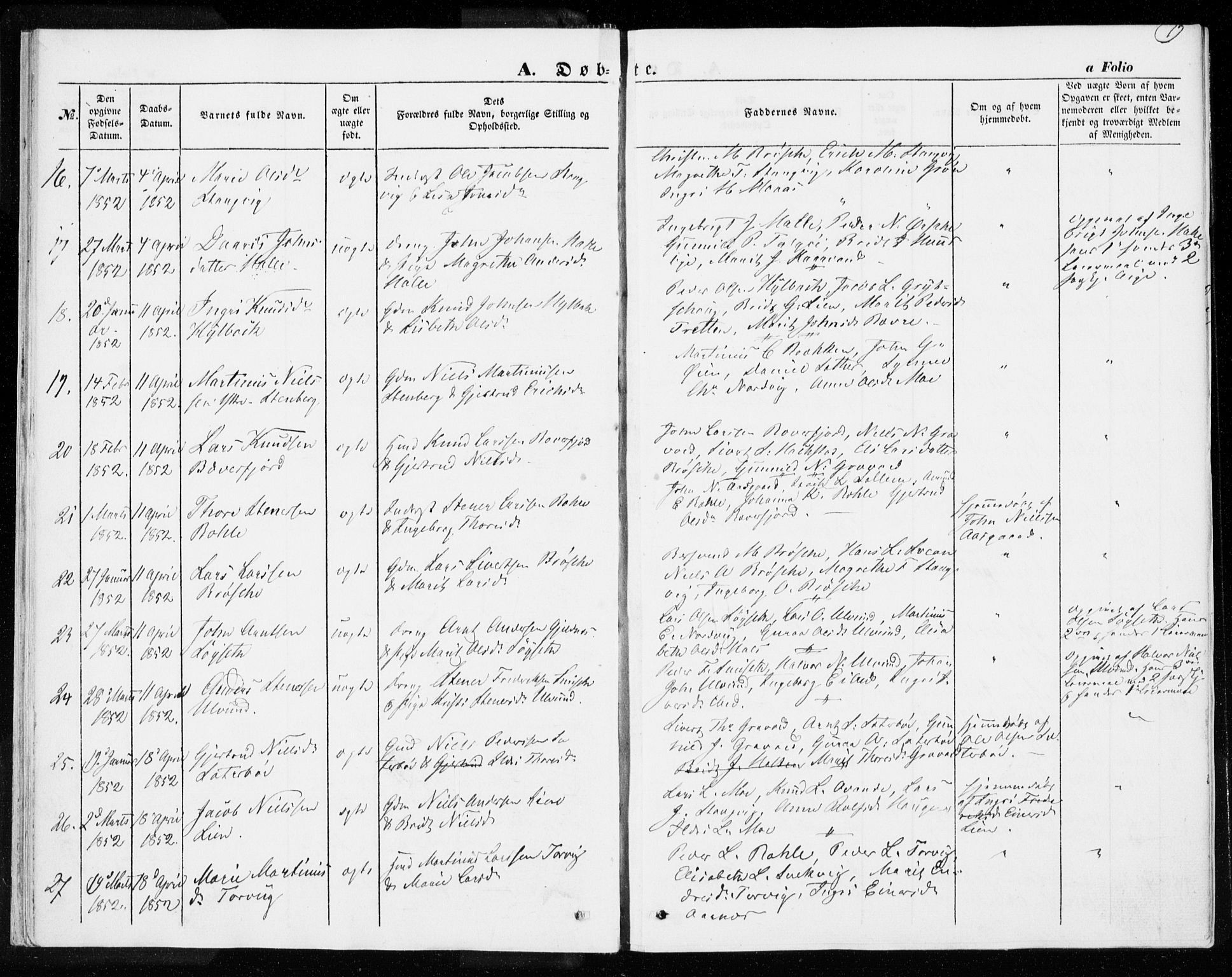 Ministerialprotokoller, klokkerbøker og fødselsregistre - Møre og Romsdal, AV/SAT-A-1454/592/L1026: Ministerialbok nr. 592A04, 1849-1867, s. 19