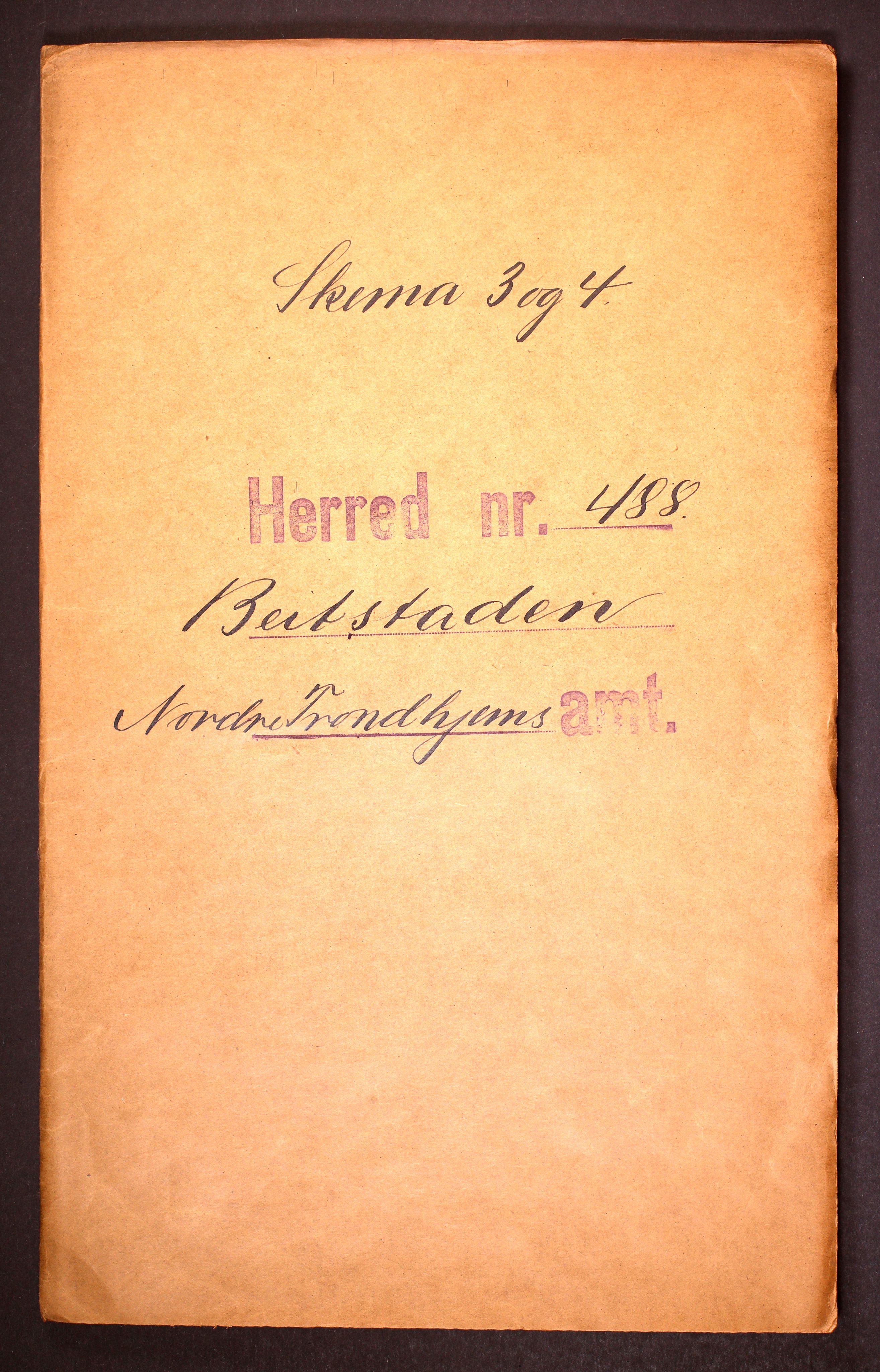RA, Folketelling 1910 for 1727 Beitstad herred, 1910, s. 1