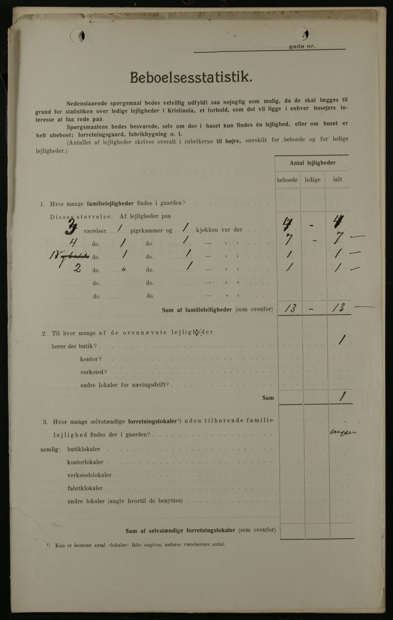 OBA, Kommunal folketelling 1.2.1908 for Kristiania kjøpstad, 1908, s. 8727