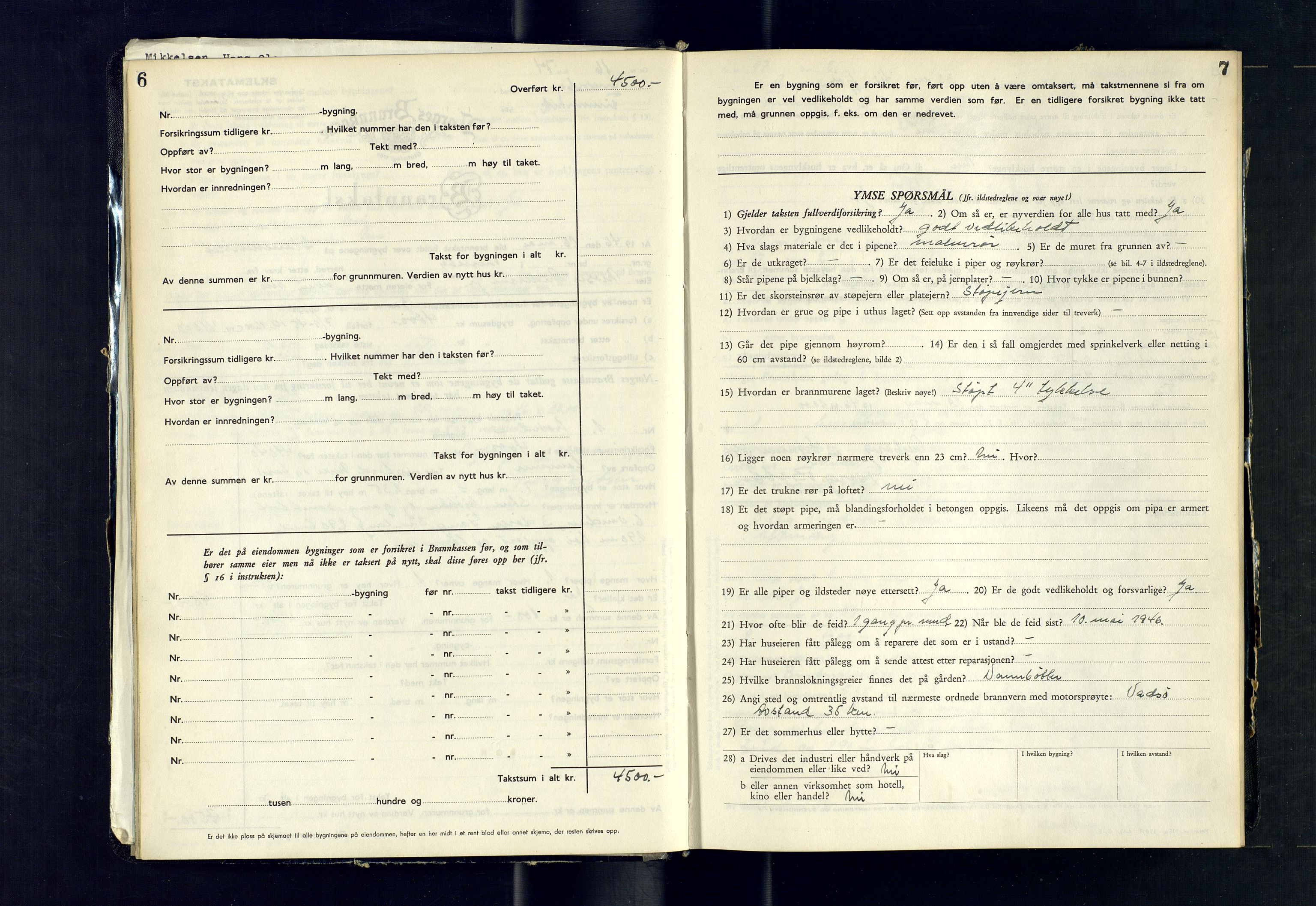 Lensmannen i Nesseby, AV/SATØ-S-1147/O/Ob/L0047: Branntakstprotokoll, 1946-1953