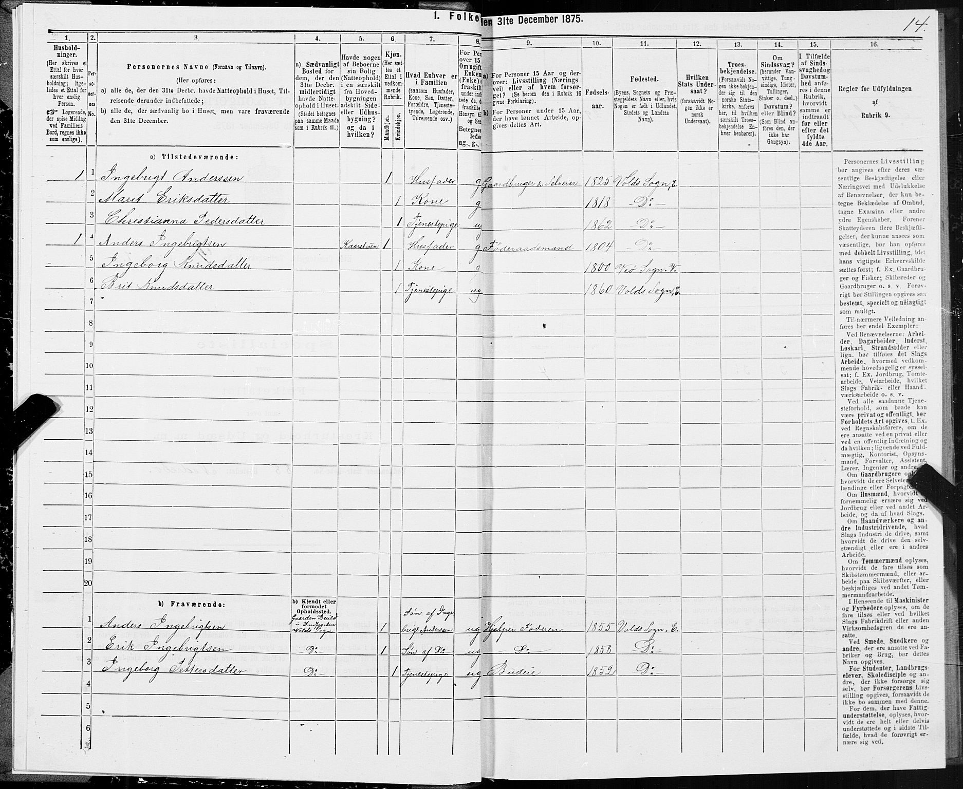 SAT, Folketelling 1875 for 1538P Eid prestegjeld, 1875, s. 2014