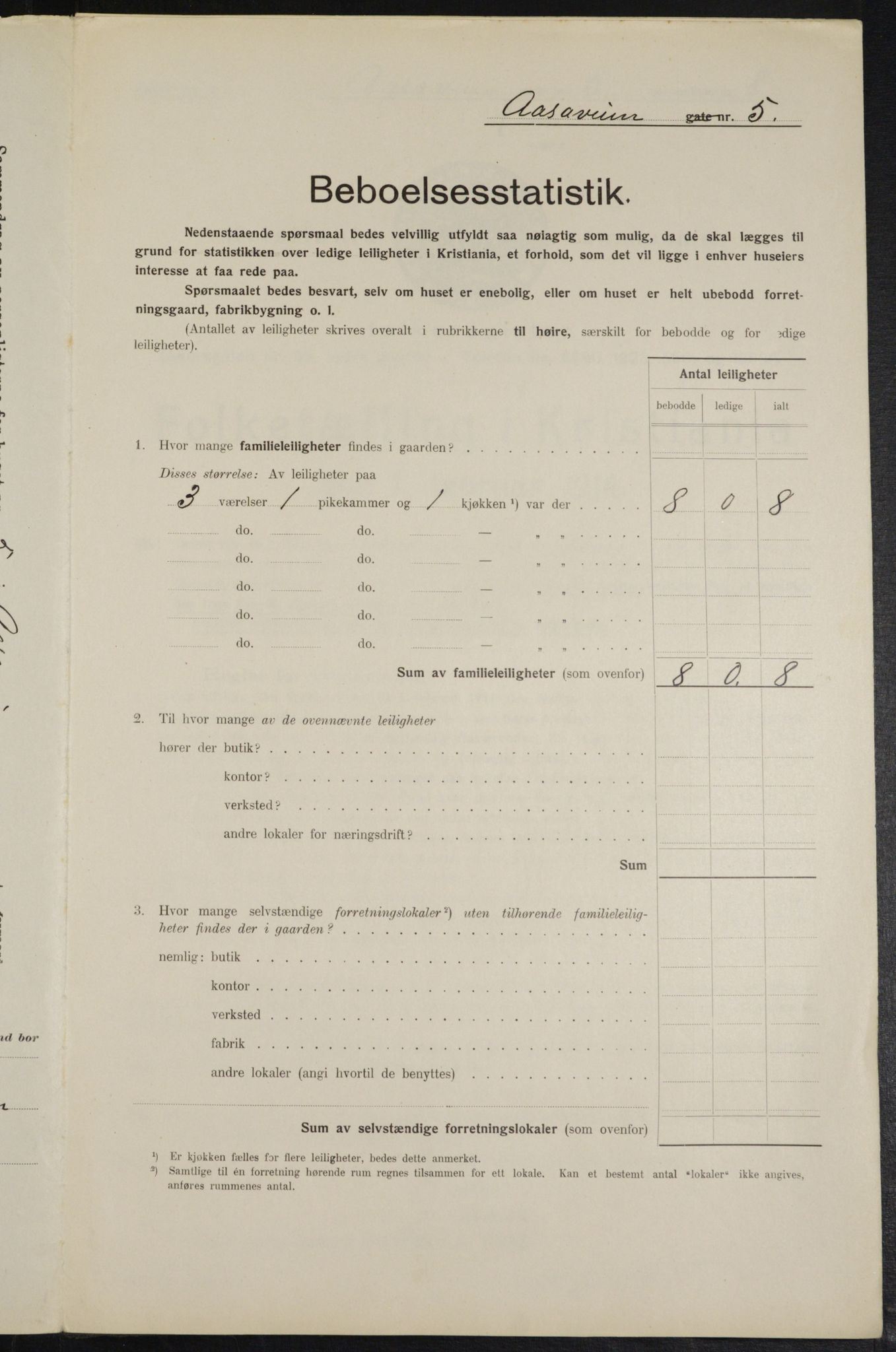 OBA, Kommunal folketelling 1.2.1914 for Kristiania, 1914, s. 131949