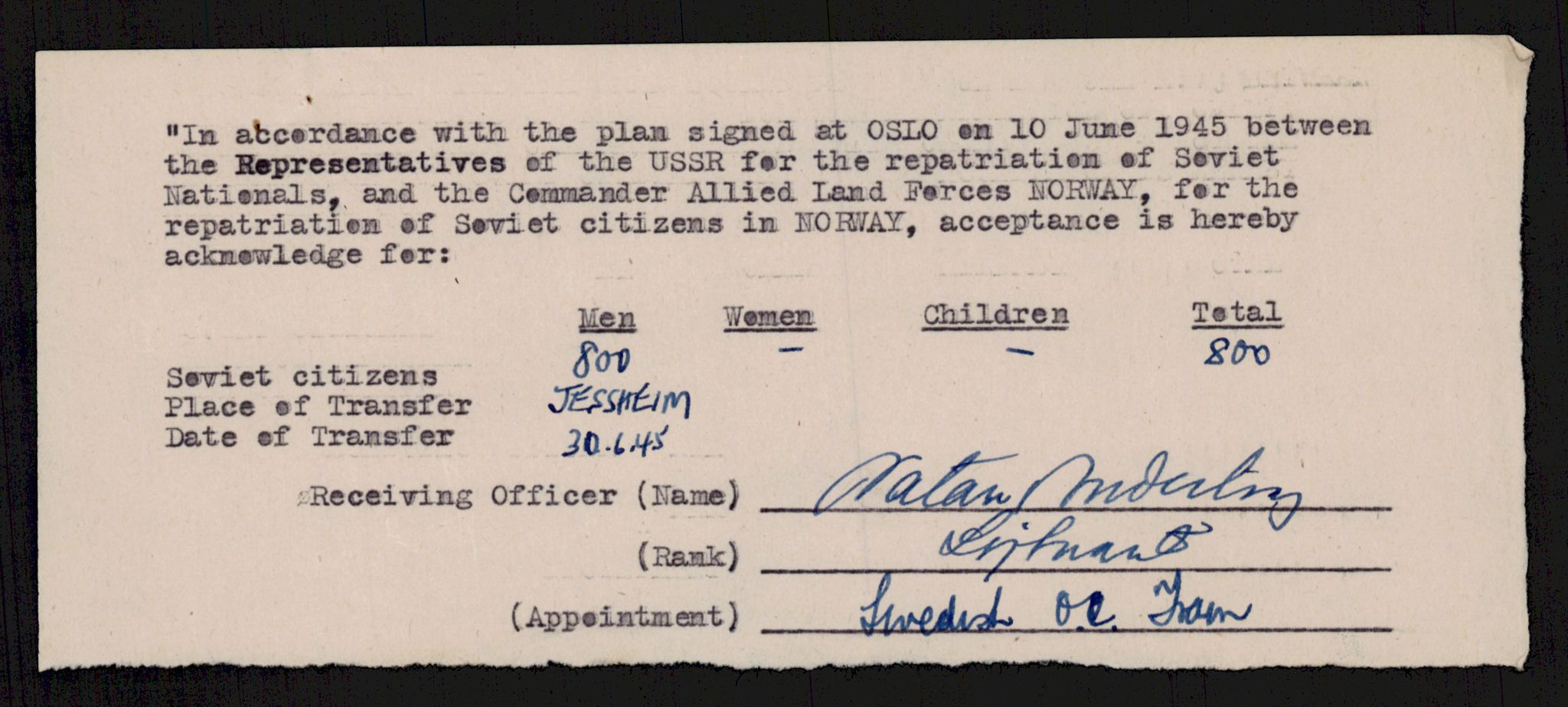 Flyktnings- og fangedirektoratet, Repatrieringskontoret, AV/RA-S-1681/D/Db/L0019: Displaced Persons (DPs) og sivile tyskere, 1945-1948, s. 499